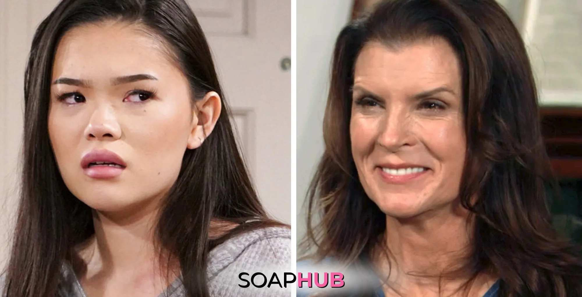 Bold and the Beautiful Luna and Sheila with the Soap Hub logo.