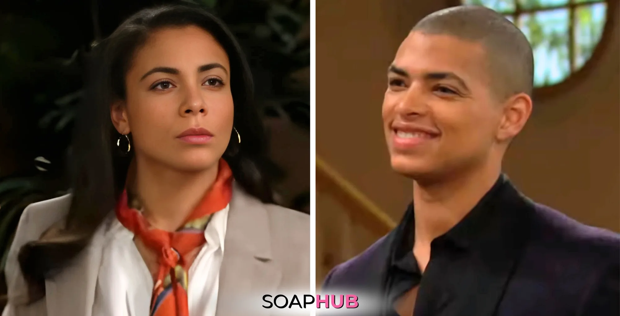 Bold and the Beautiful Must Watch Moments February 5 Daphne and Zende with the Soap Hub logo.