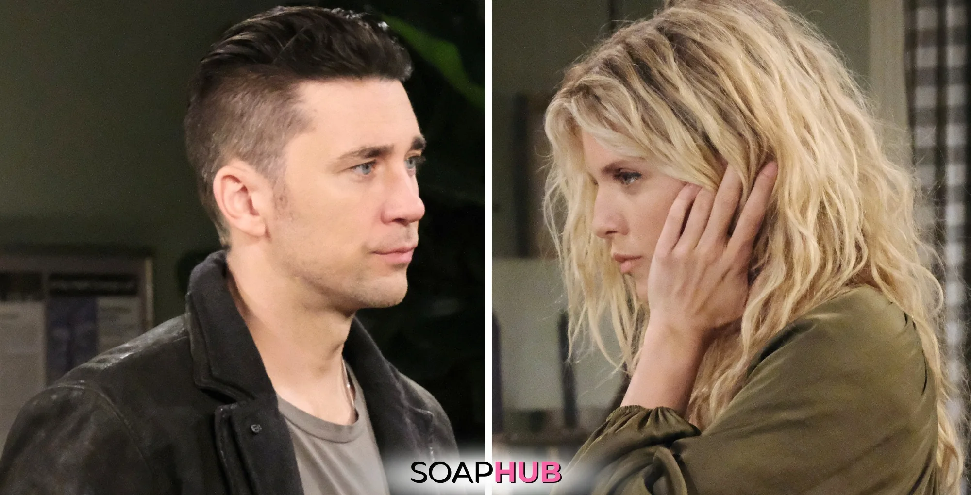 Days of our Lives Spoilers February 25 Chad And Cat with the Soap Hub logo.