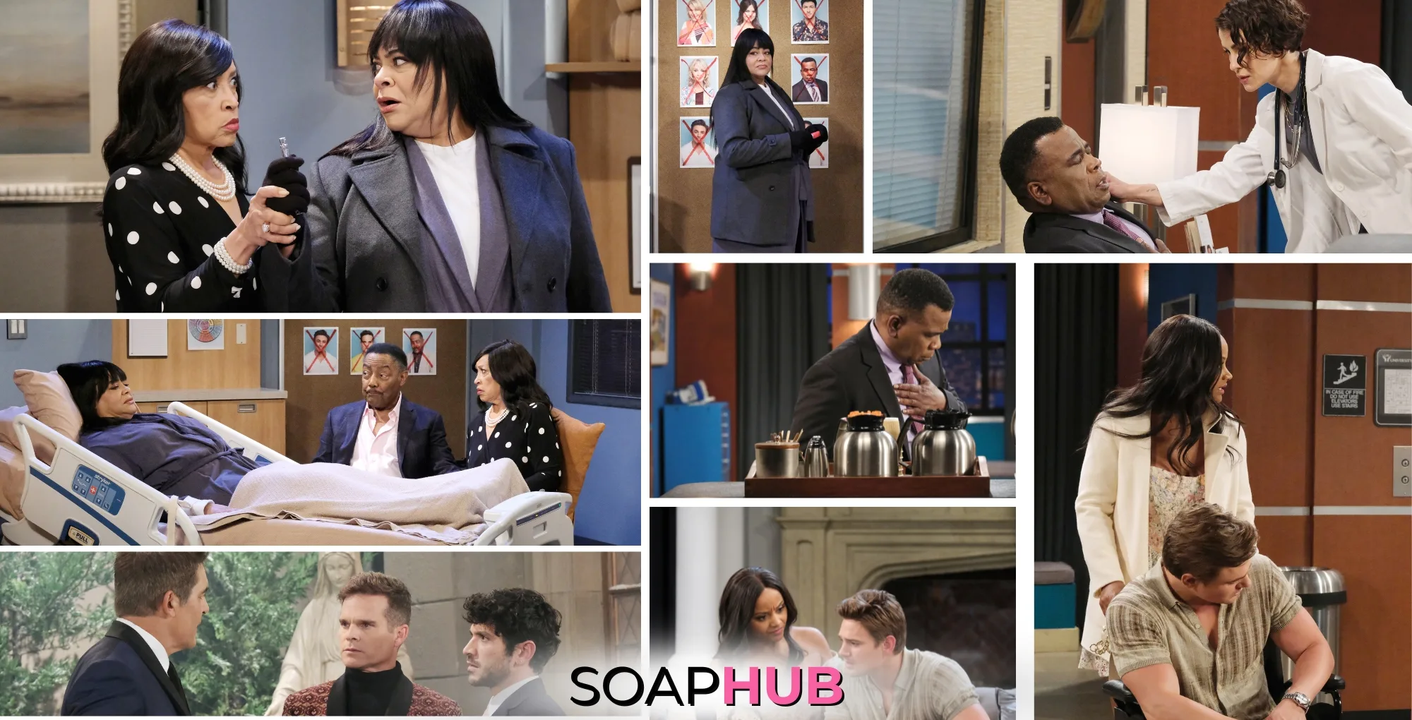 Days of our Lives spoiler photos for the February 5, 2025 episode with the Soap Hub logo across the bottom.