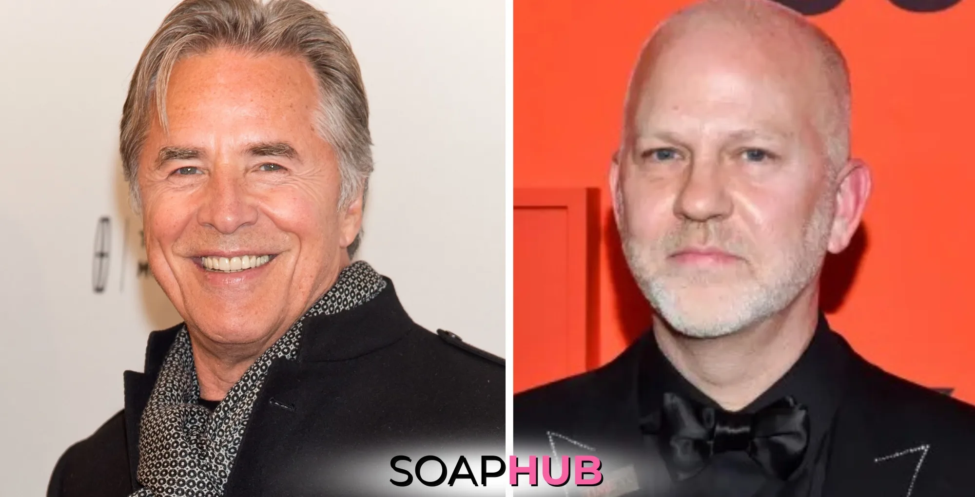 Don Johnson and Ryan Murphy with the Soap Hub logo.