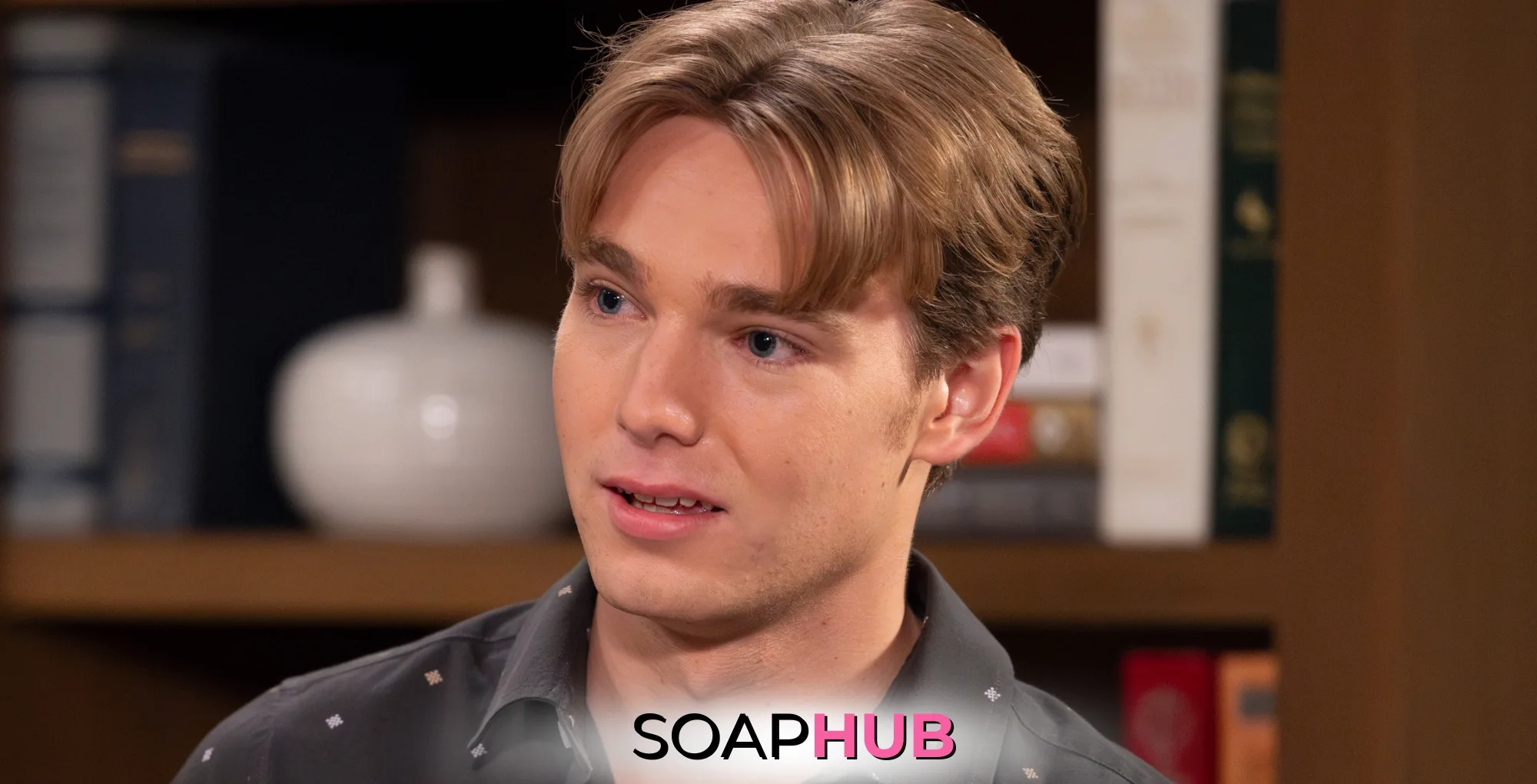 General Hospital Aiden with the Soap Hub logo