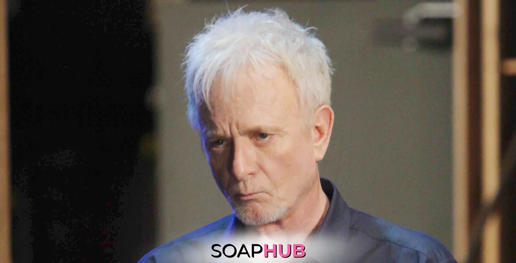 Anthony Geary as Luke on General Hospital with the Soap Hub logo across the bottom.