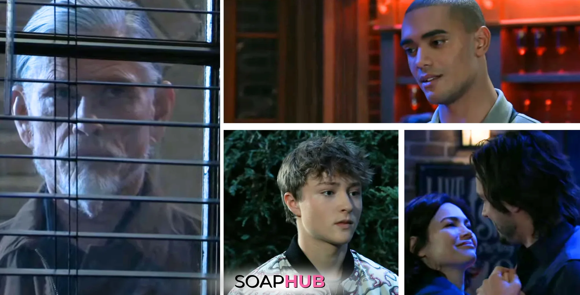 Cyrus, Kai, Danny, Elizabeth, and Lucky on the February 12, 2025 episode of General Hospital with the Soap Hub logo across the bottom.