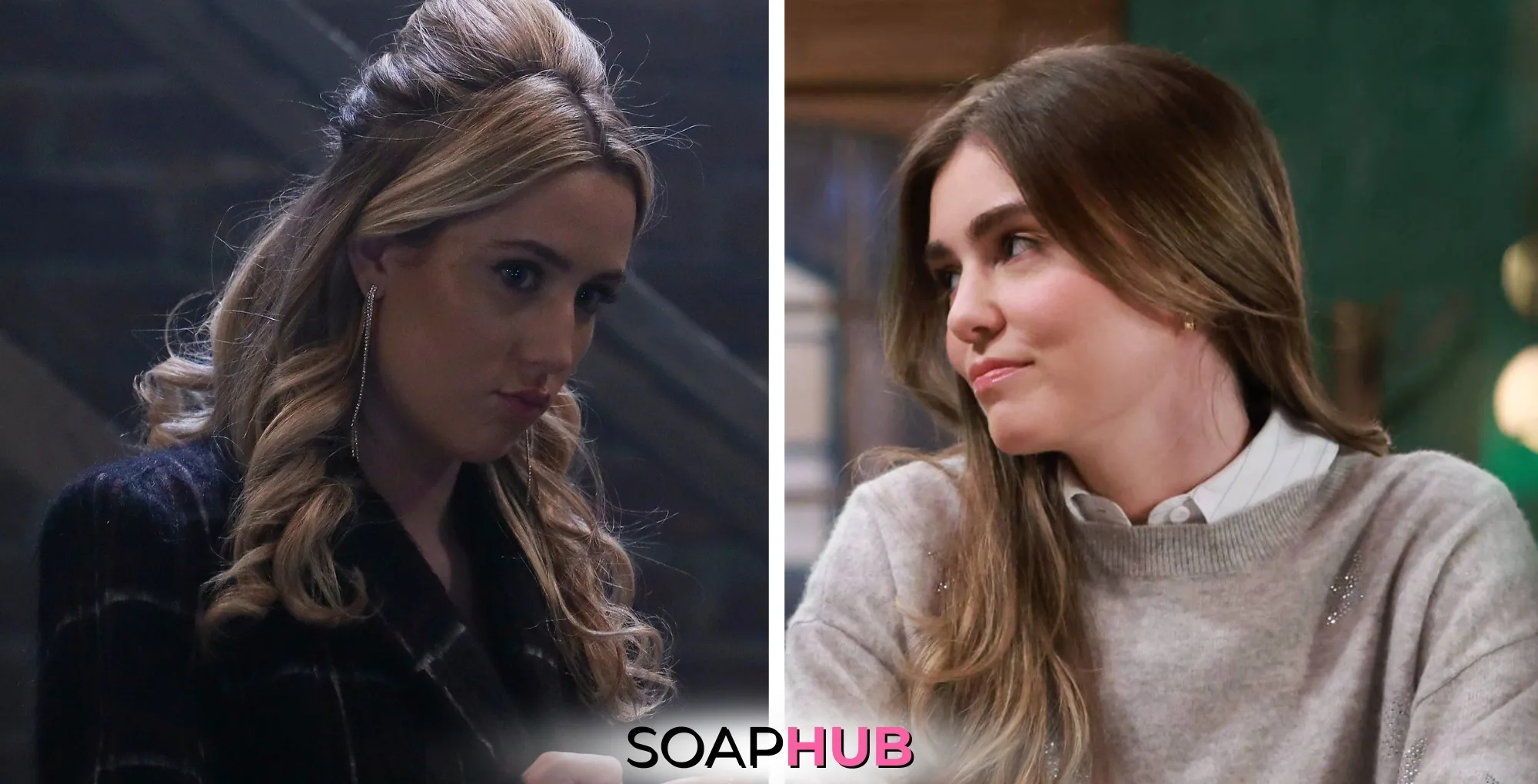 General Hospital Joss and Emma with the Soap Hub logo.