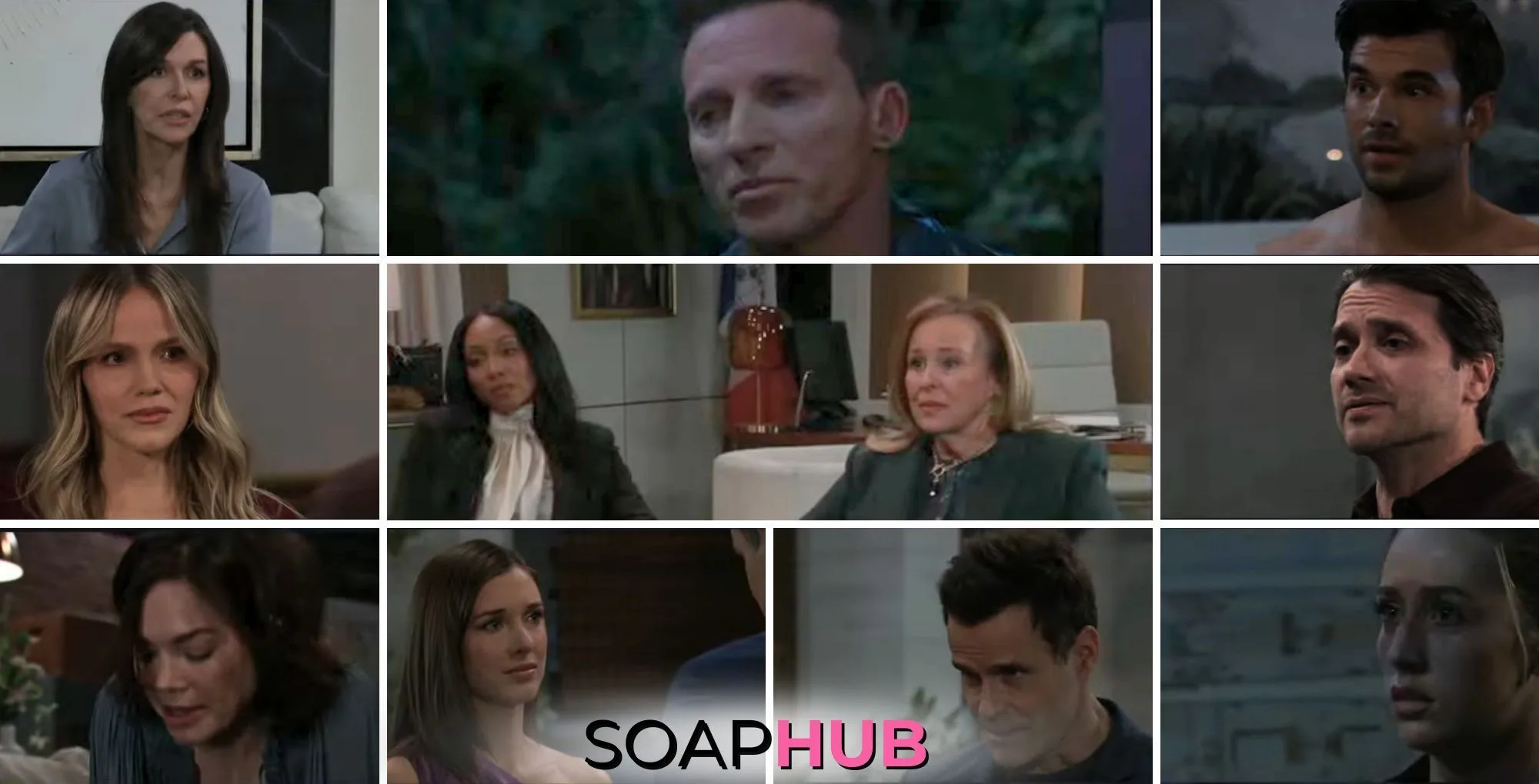 The cast of General Hospital with the Soap Hub logo across the bottom.