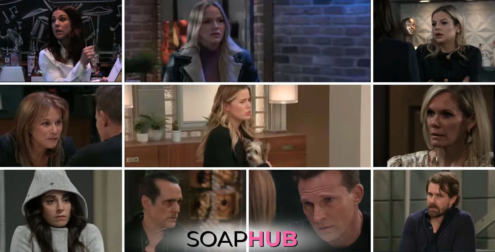 The cast of General Hospital with the Soap Hub logo across the bottom.