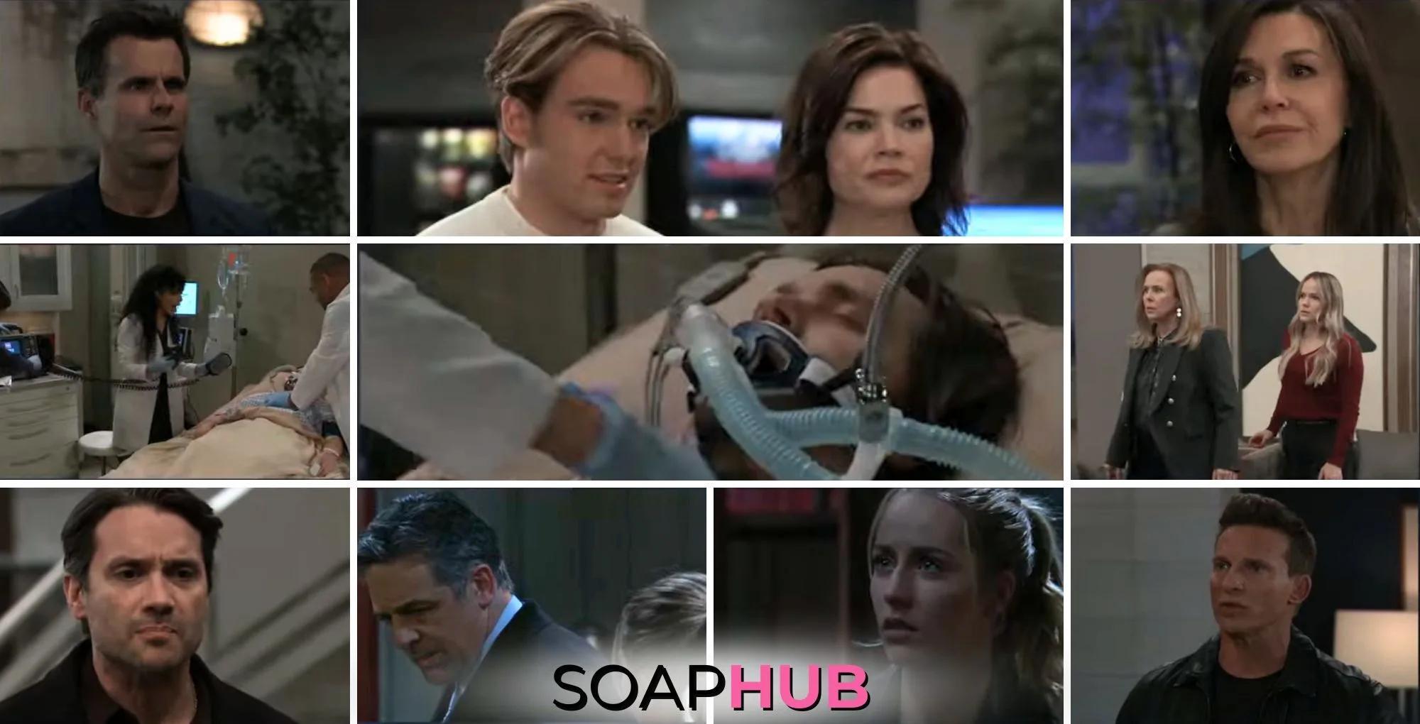 The cast of General Hospital with the Soap Hub logo across the bottom.