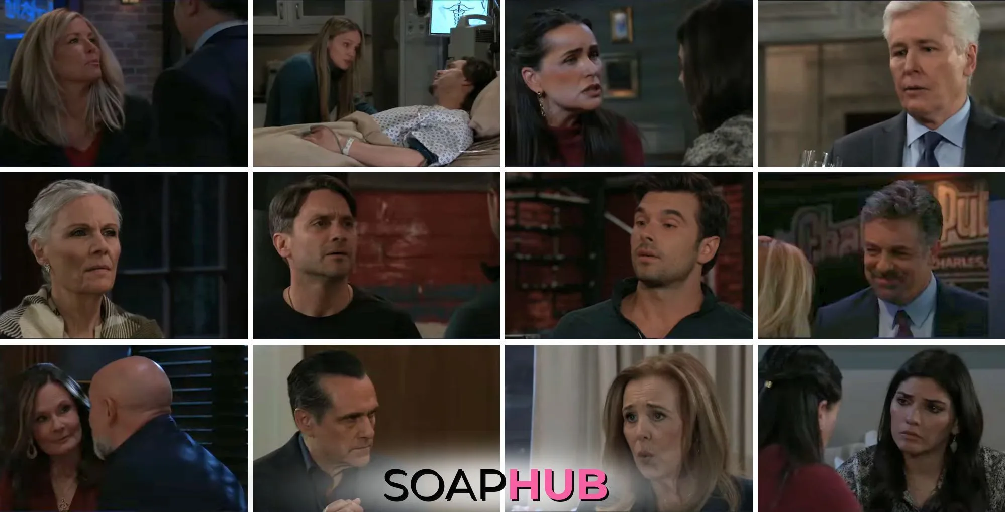 The cast of General Hospital with the Soap Hub logo across the bottom.