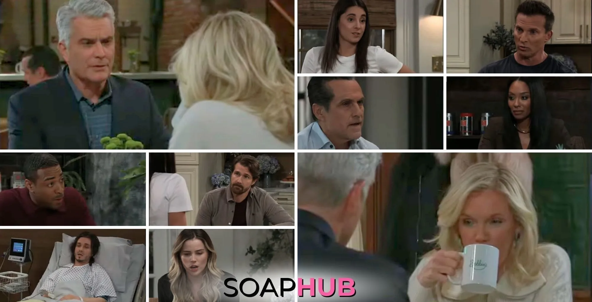 The cast of General Hospital with the Soap Hub logo across the bottom.