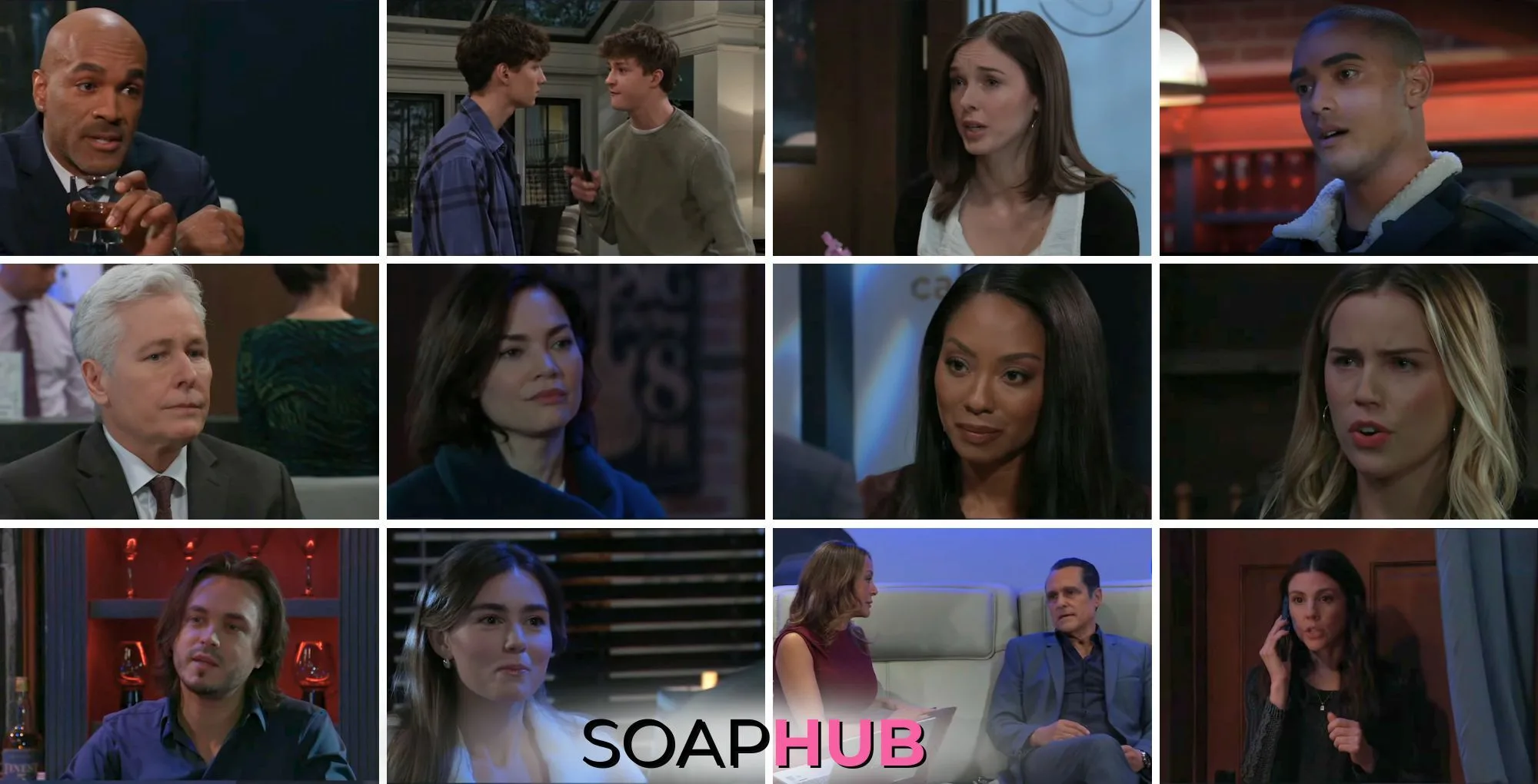 The cast of General Hospital with the Soap Hub logo across the bottom.