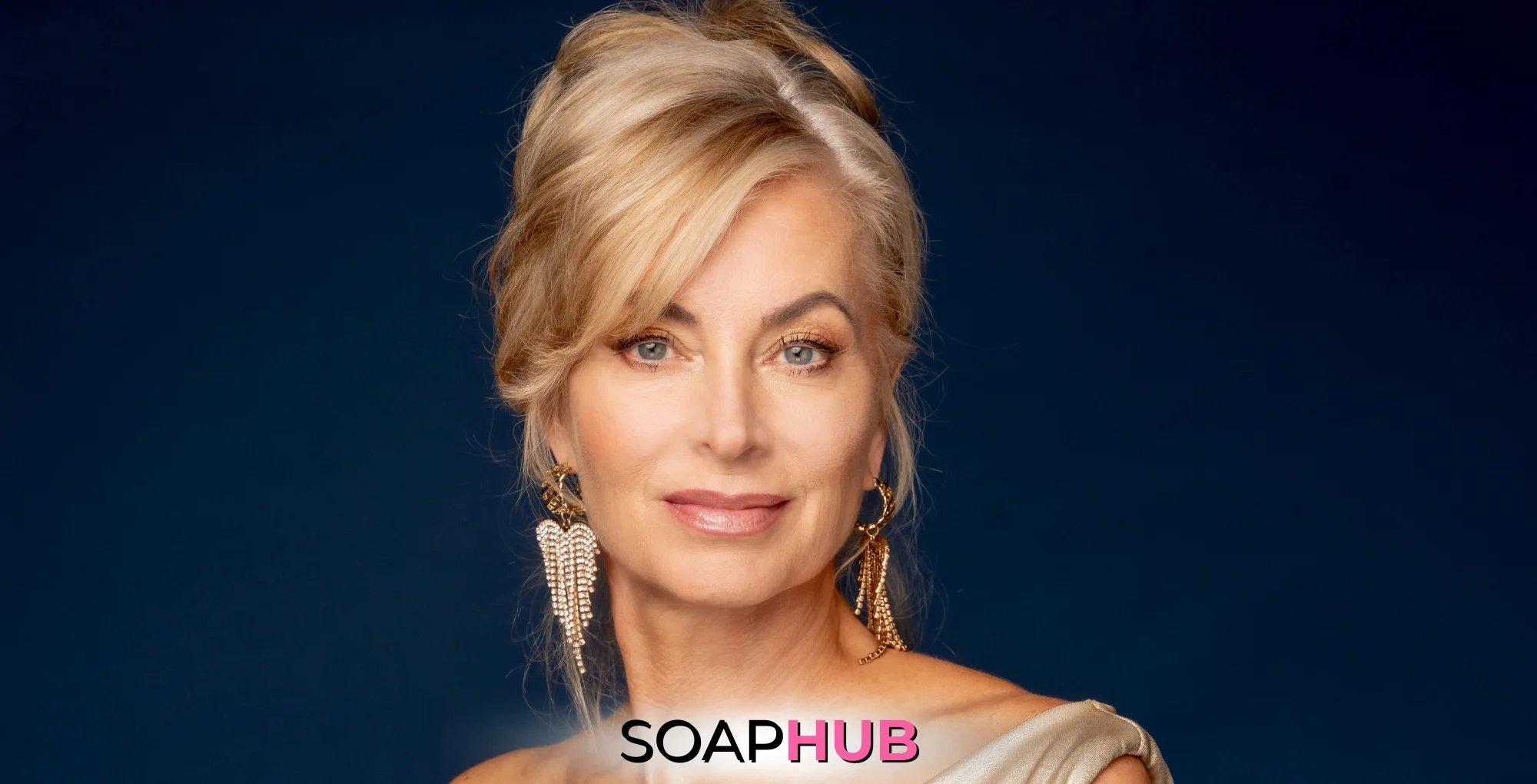 Young and the Restless Eileen Davidson is working with the Soap Hub logo.