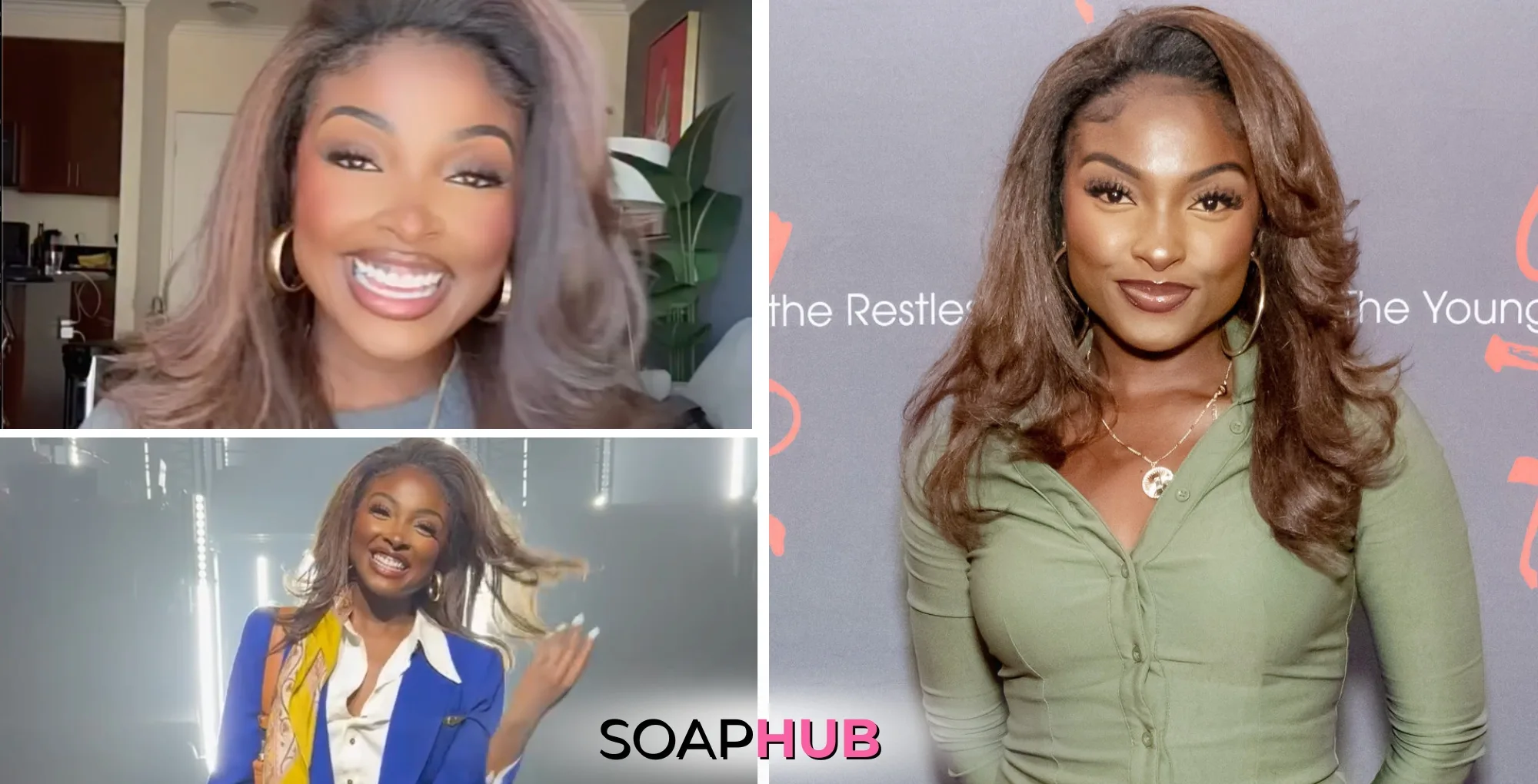 Y&R Alum Loren Lott, with Soap Hub Logo