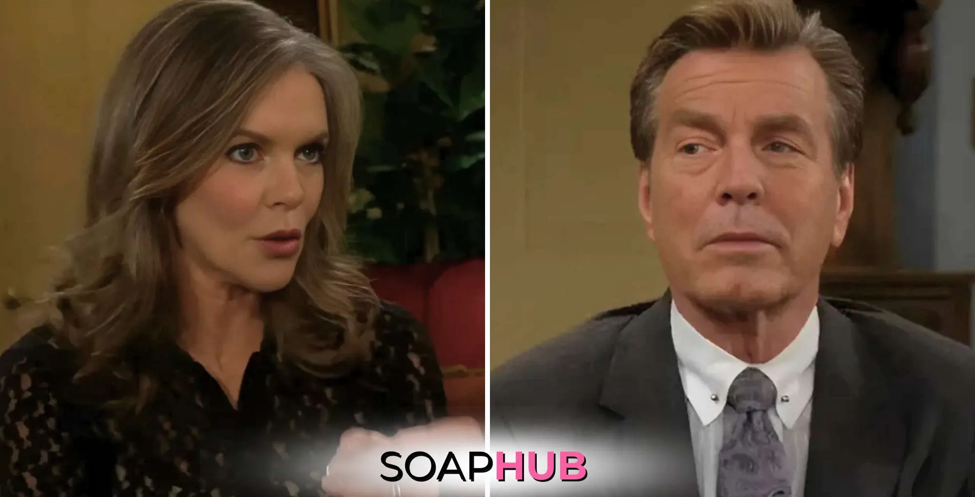 Young and the Restless Recap February 6 Diane and Jack with the Soap Hub logo.