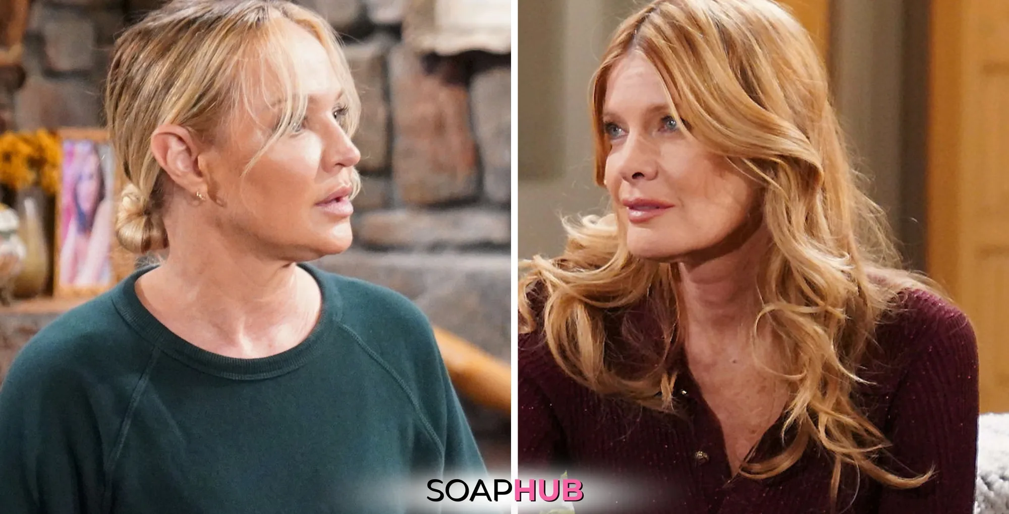 Young and the Restless Spoilers February 24 Sharon And Phyllis with the Soap Hub logo.
