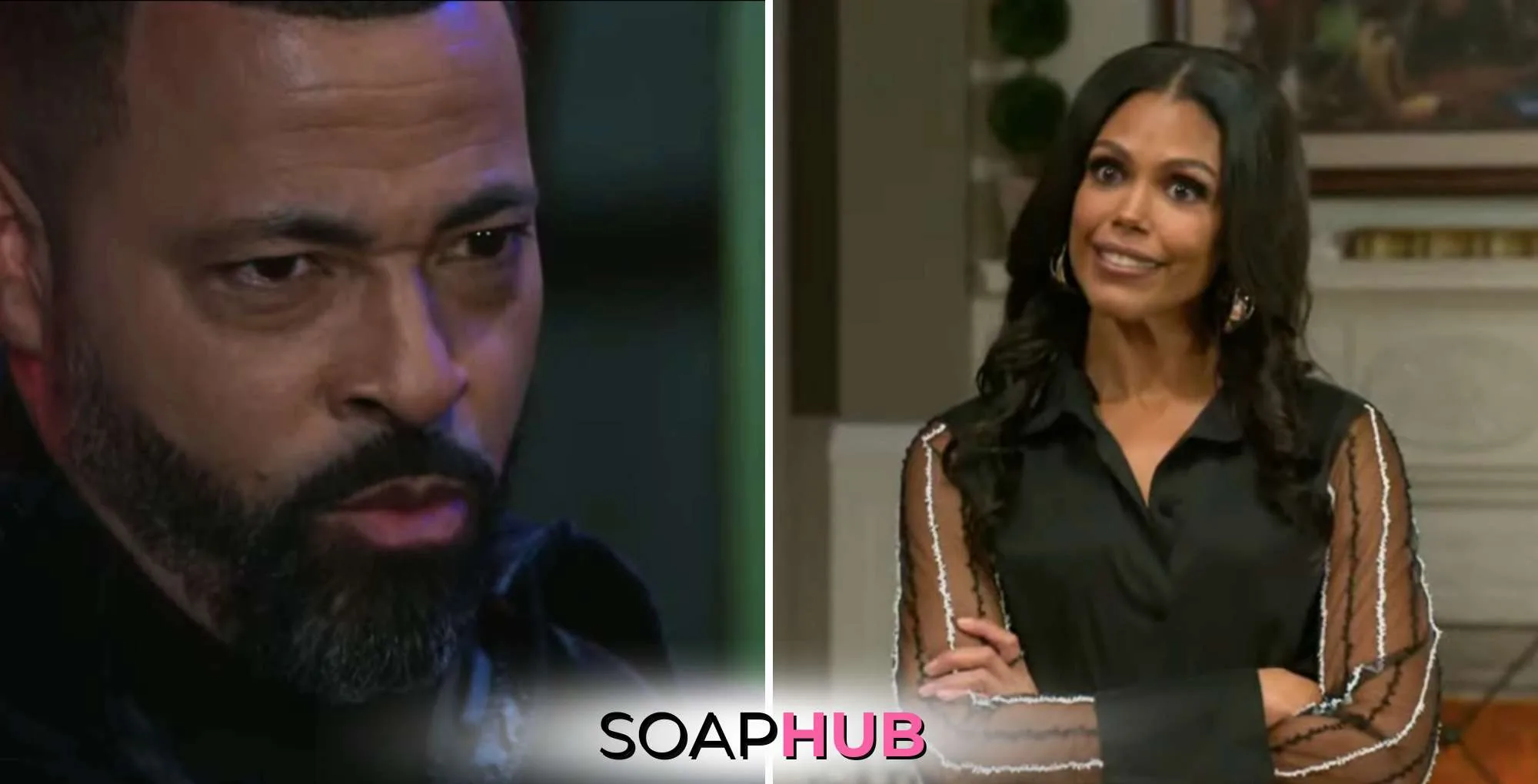 Beyond The Gates Recap March 7 Bill and Dani with the Soap Hub logo.