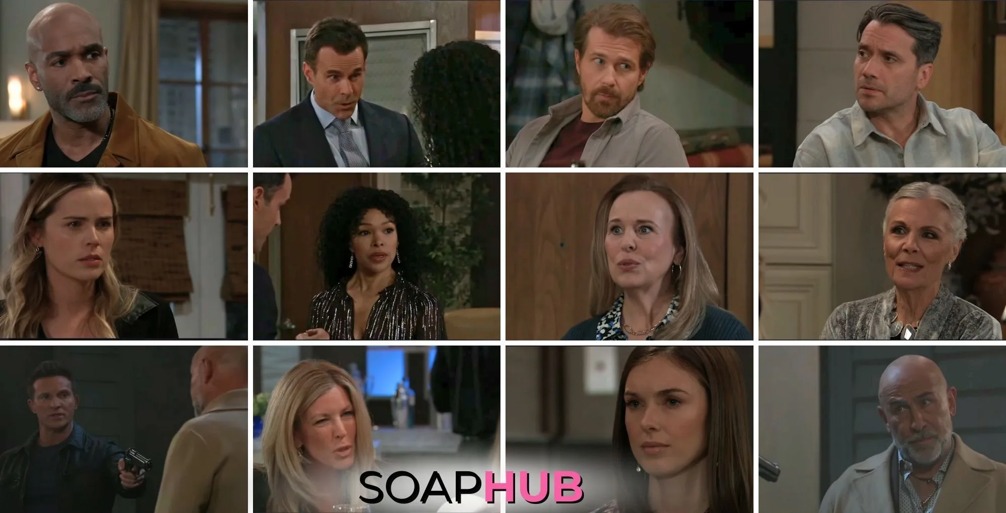 The cast of General Hospital with the Soap Hub logo across the bottom.