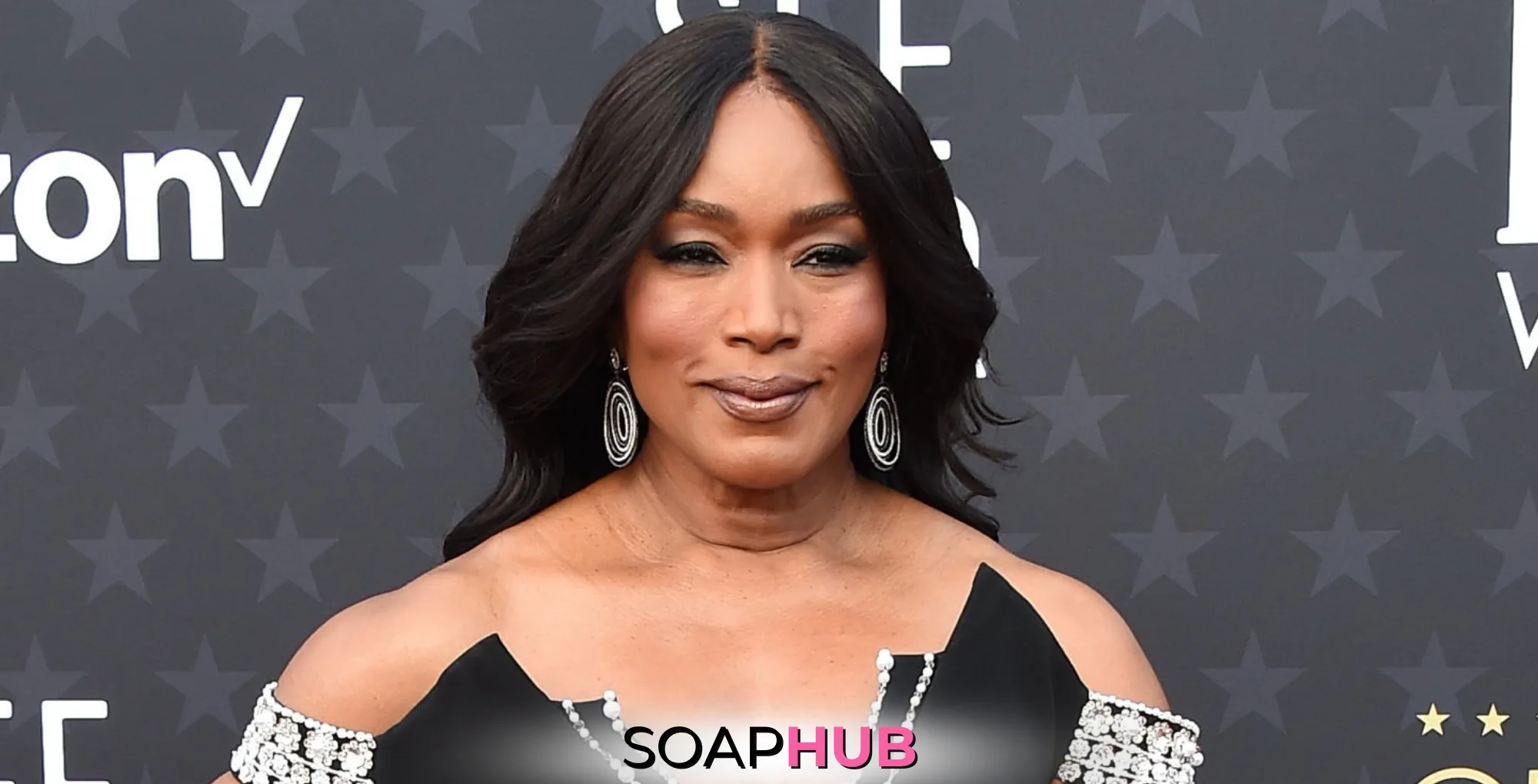 911's Angela Bassett with the Soap Hub logo.