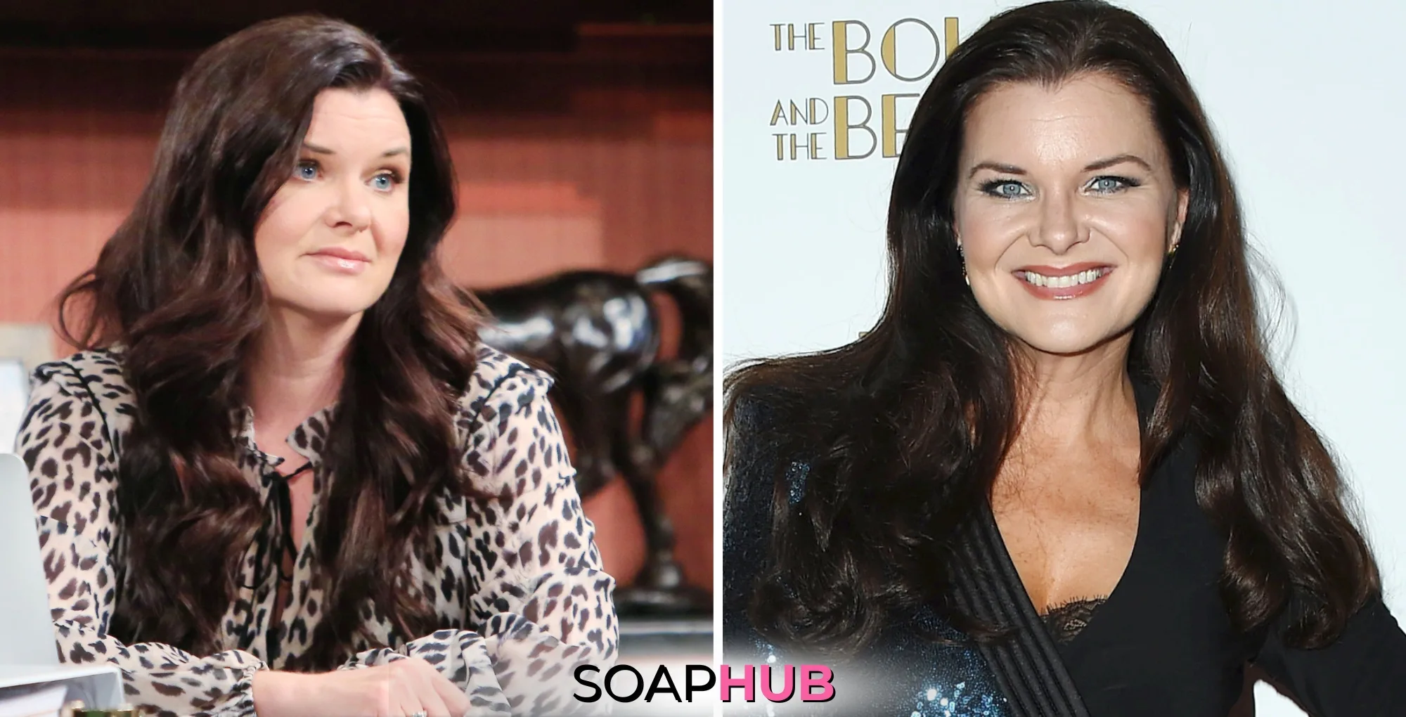 Bold and the Beautiful Must Watch Moments Weekly Update March 24-28 Katie Logan and Heather Tom with the Soap Hub logo.