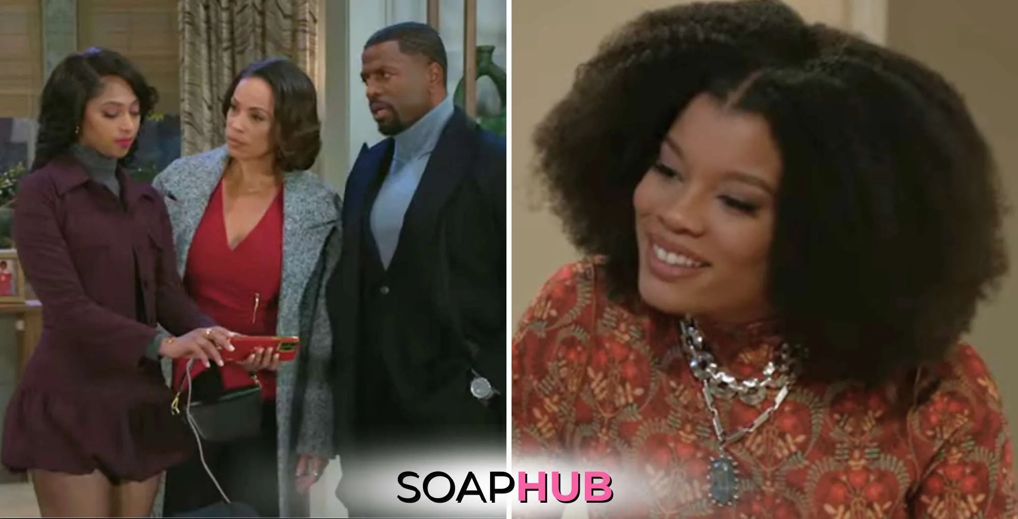 Beyond The Gates Recap March 28 Kat, Nicole, Ted, and Eva with the Soap Hub logo.