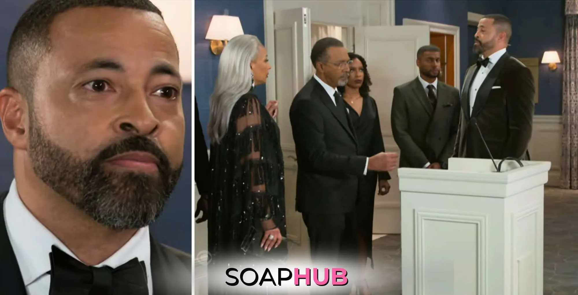 Beyond The Gates recap March 4 Bill, Anita, Vernon, Naomi, and Martin with the Soap Hub logo.