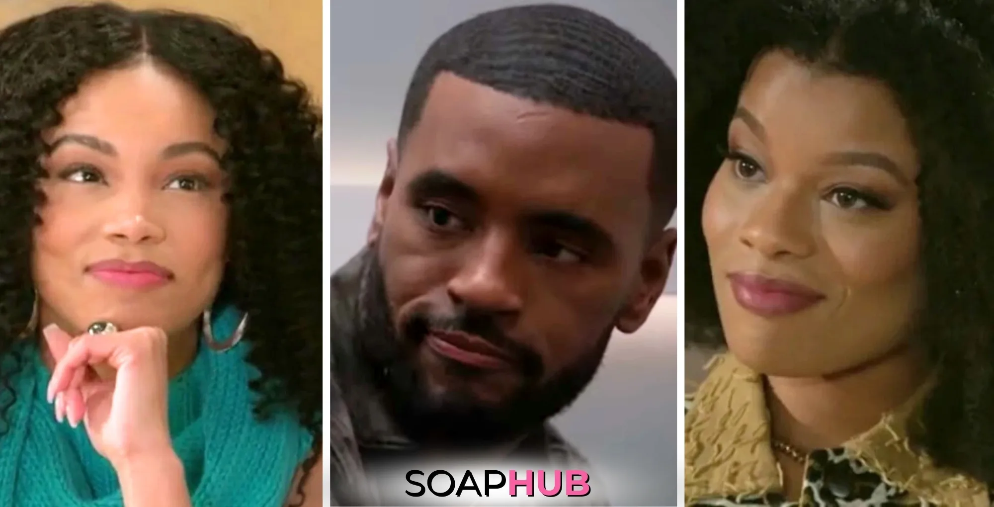 Beyond The Gates What To Watch Storylines Weekly Update March 31-April 4 Chelsea, Andre, and Kat with the Soap Hub logo.
