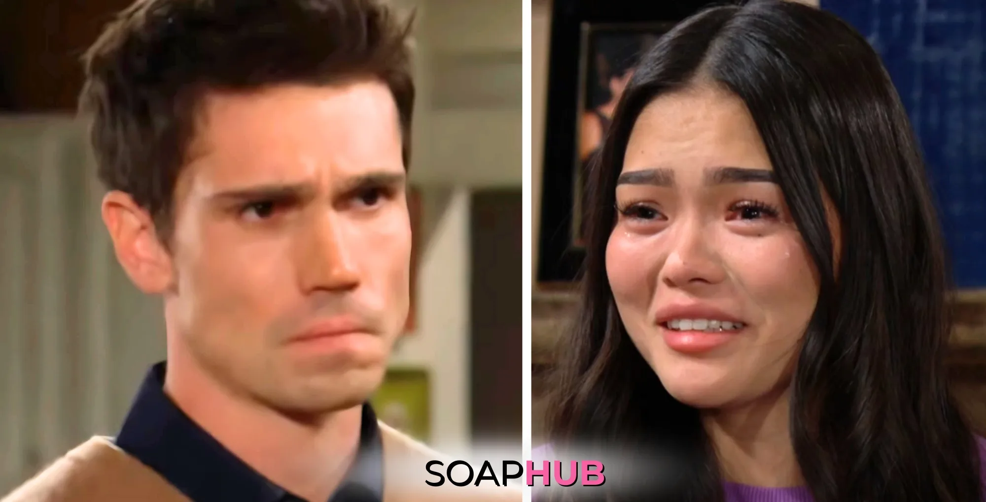 Bold and the Beautiful free Luna destroys Sinn with the Soap Hub logo.