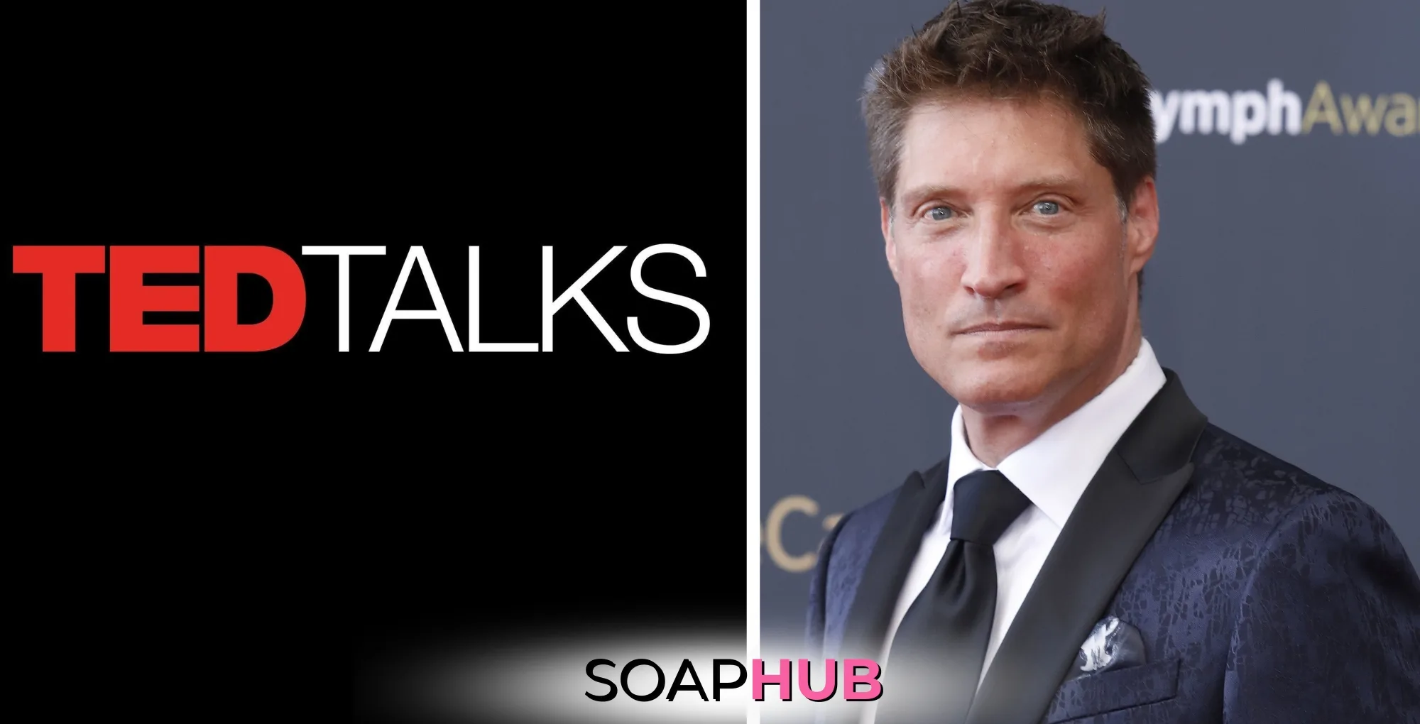 The TED Talks logo and The Bold and the Beautiful's Sean Kanan with the Soap Hub logo across the bottom.