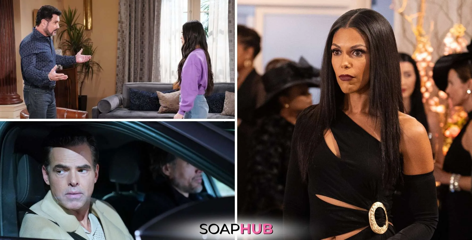 CBS Moments to Watch for March 10 - 14 collage with the Soap Hub logo.
