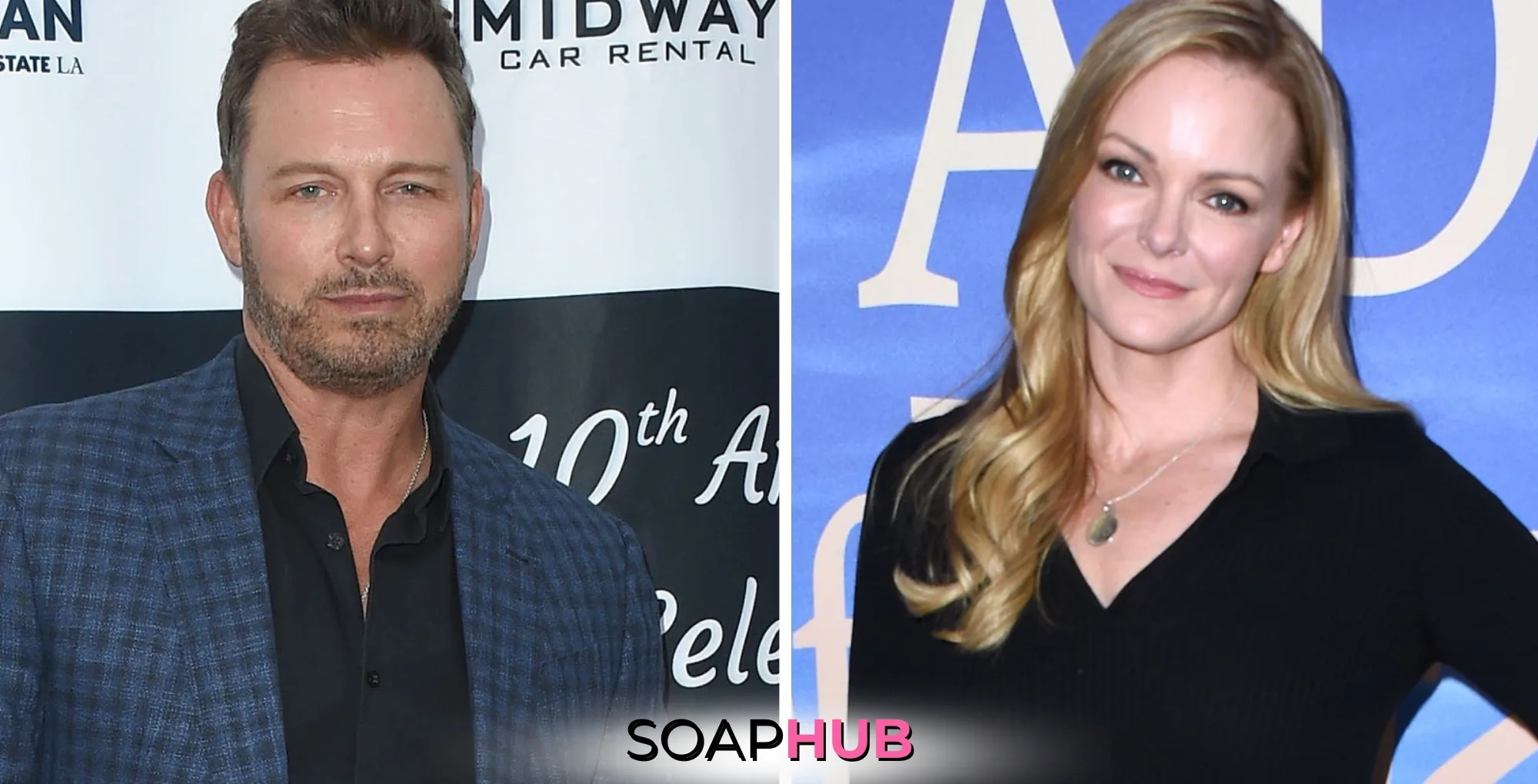 Days of our Lives Eric Martsolf and Marth Madison walk to end pancreatic cancer with the Soap Hub logo.