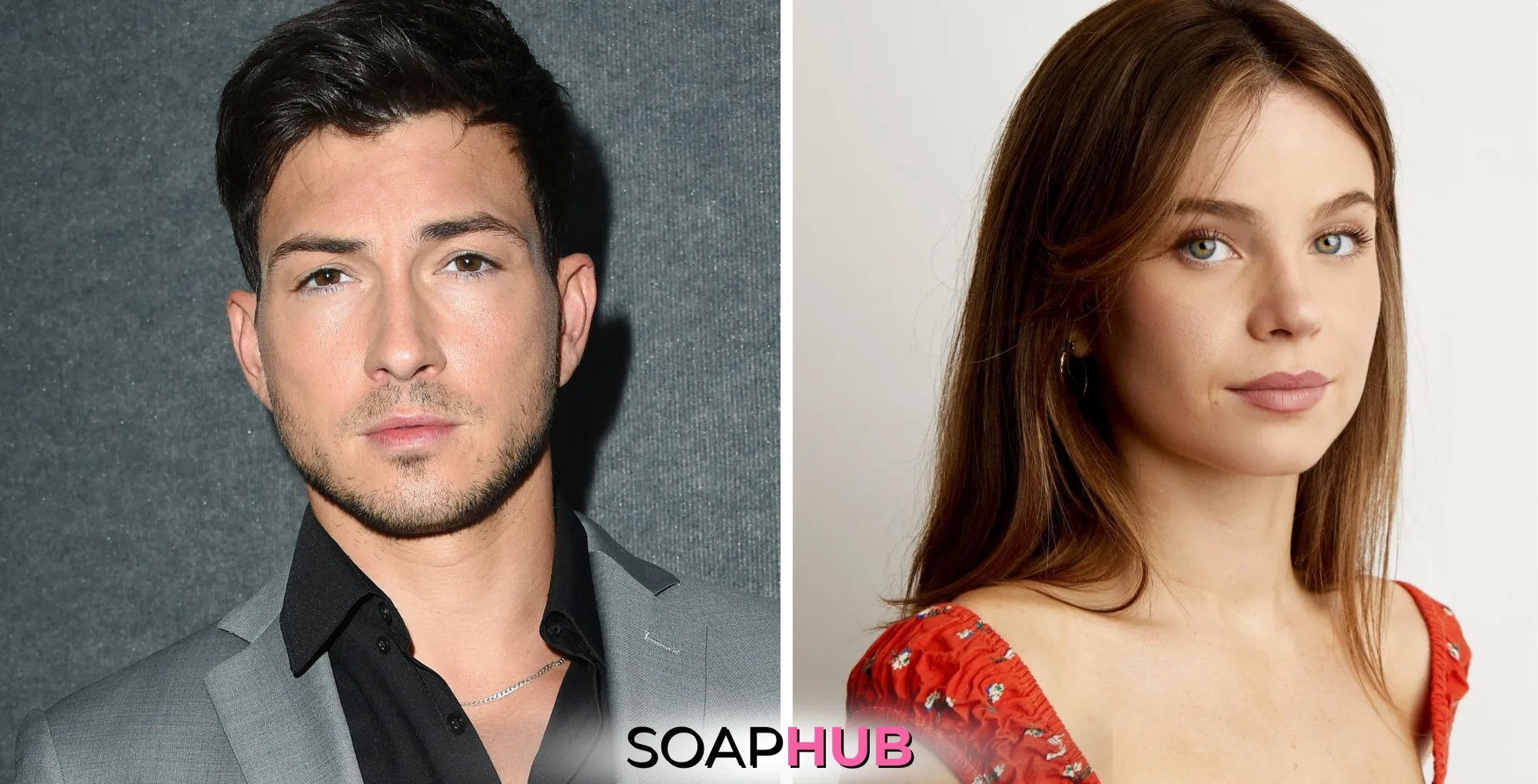 Days of Our Lives' Robert Scott Wilson and AlexAnn Hopkins with the Soap Hub logo across the bottom.