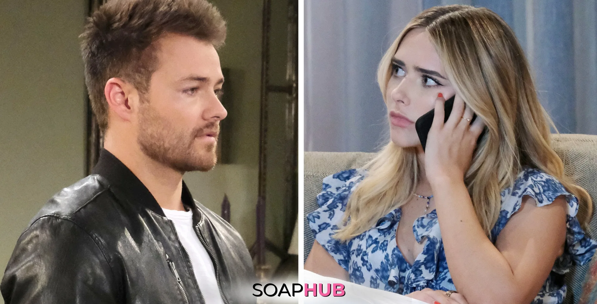 Days of our Lives Spoilers March 24 Doug and Holly with the Soap Hub logo.
