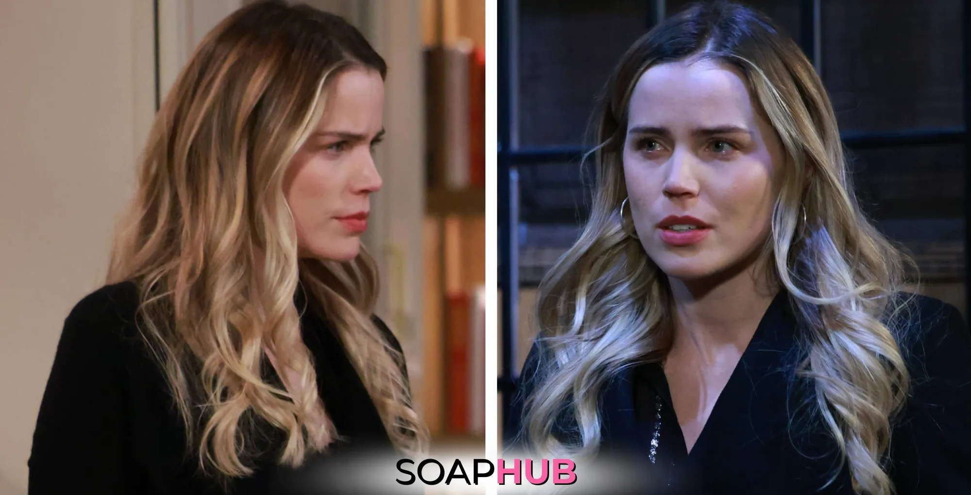 General Hospital Sasha with the Soap Hub logo.