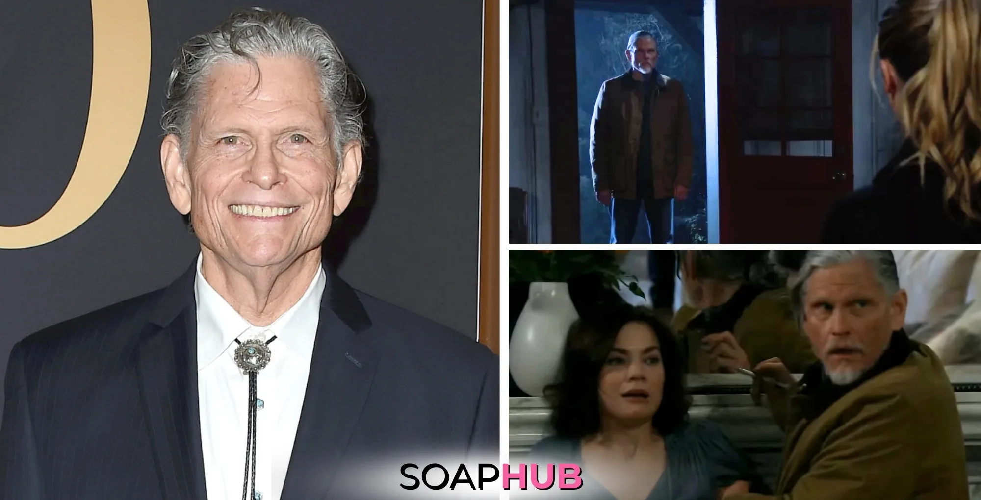 Collage for the General Hospital Performer of the Month for February 2025, Jeff Kober, with Soap Hub logo