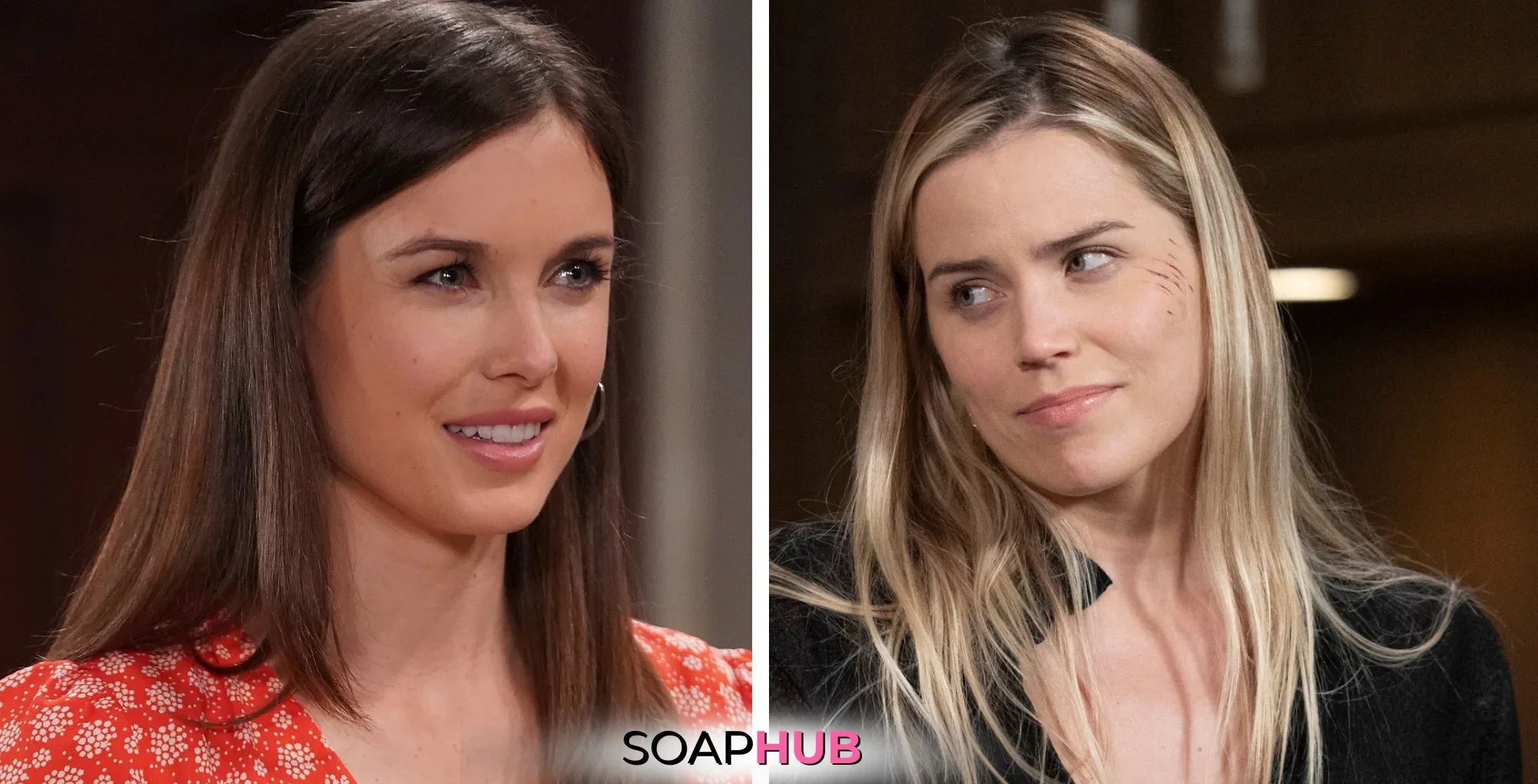 General Hospital Willow and Sasha with the Soap Hub logo