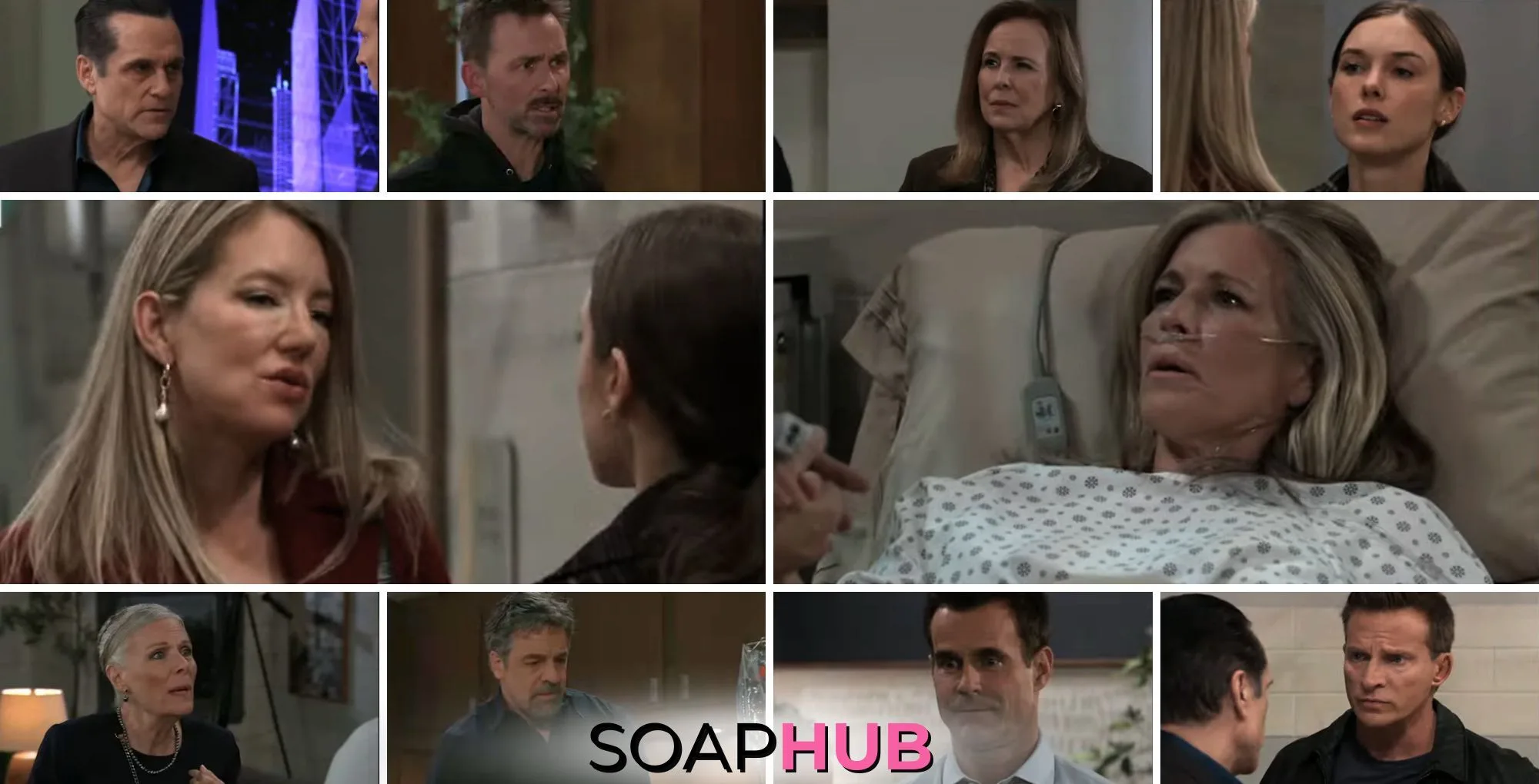 The cast of General Hospital with the Soap Hub logo across the bottom.