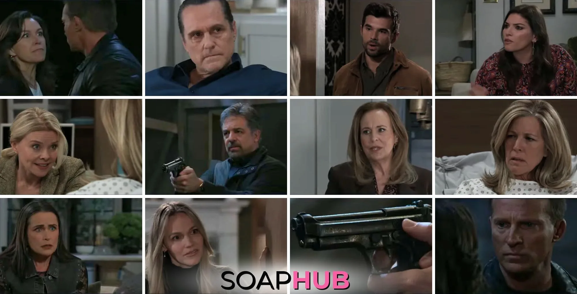 The cast of General Hospital with the Soap Hub logo across the bottom.