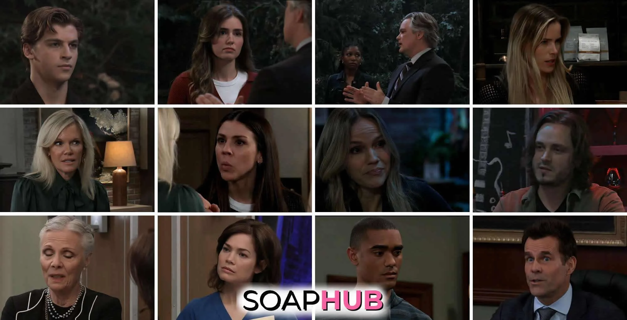 The cast of General Hospital with the Soap Hub logo across the bottom.