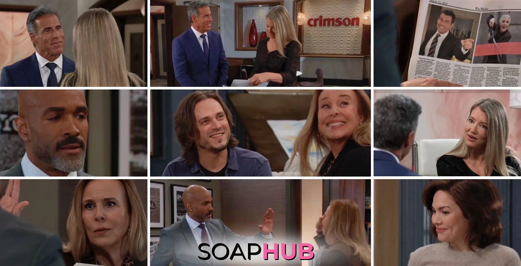 General Hospital spoilers preview collage for the week of March 10, 2025, with the Soap Hub logo