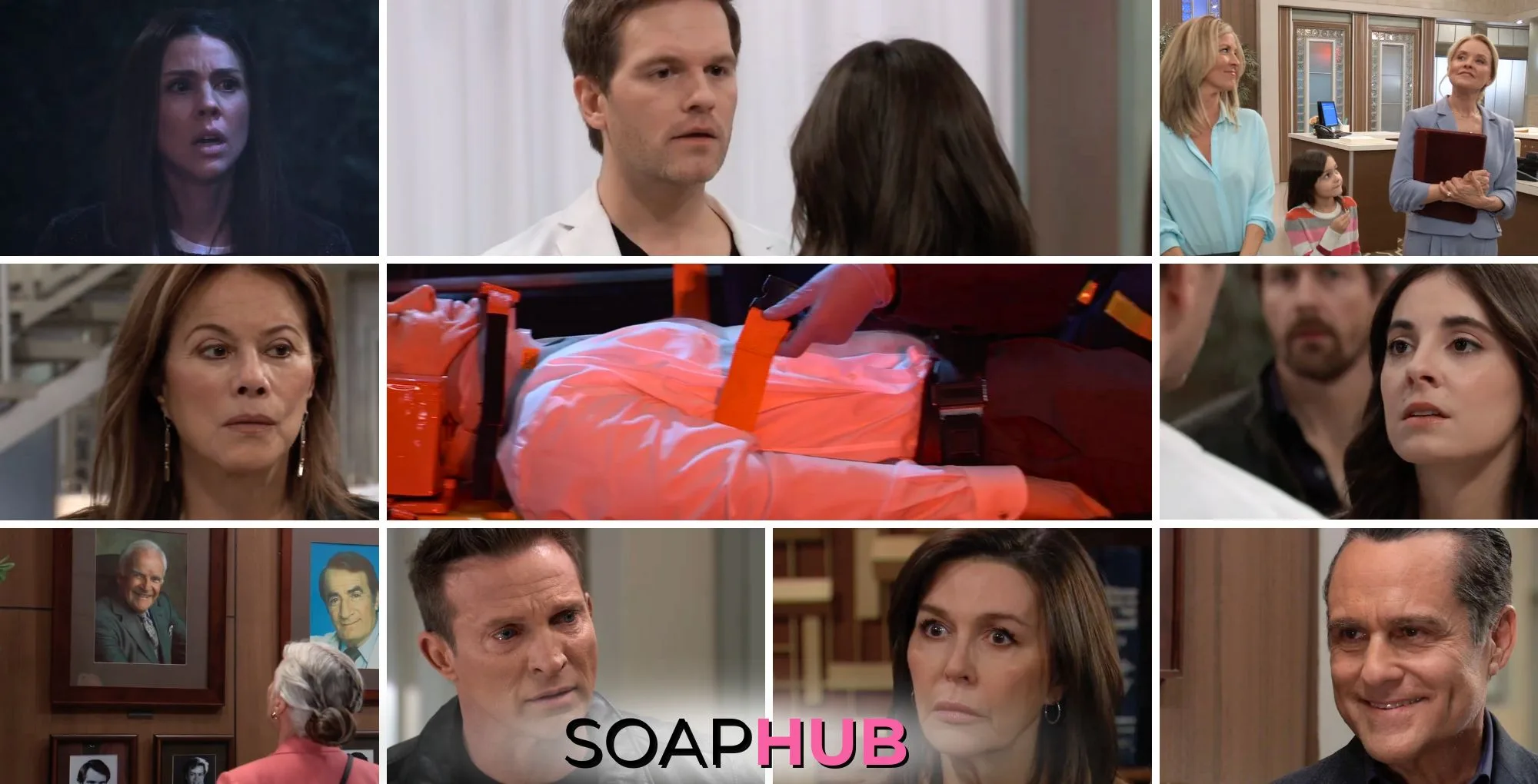 General Hospital spoilers preview collage for the week of March 31, 2025, with the Soap Hub logo