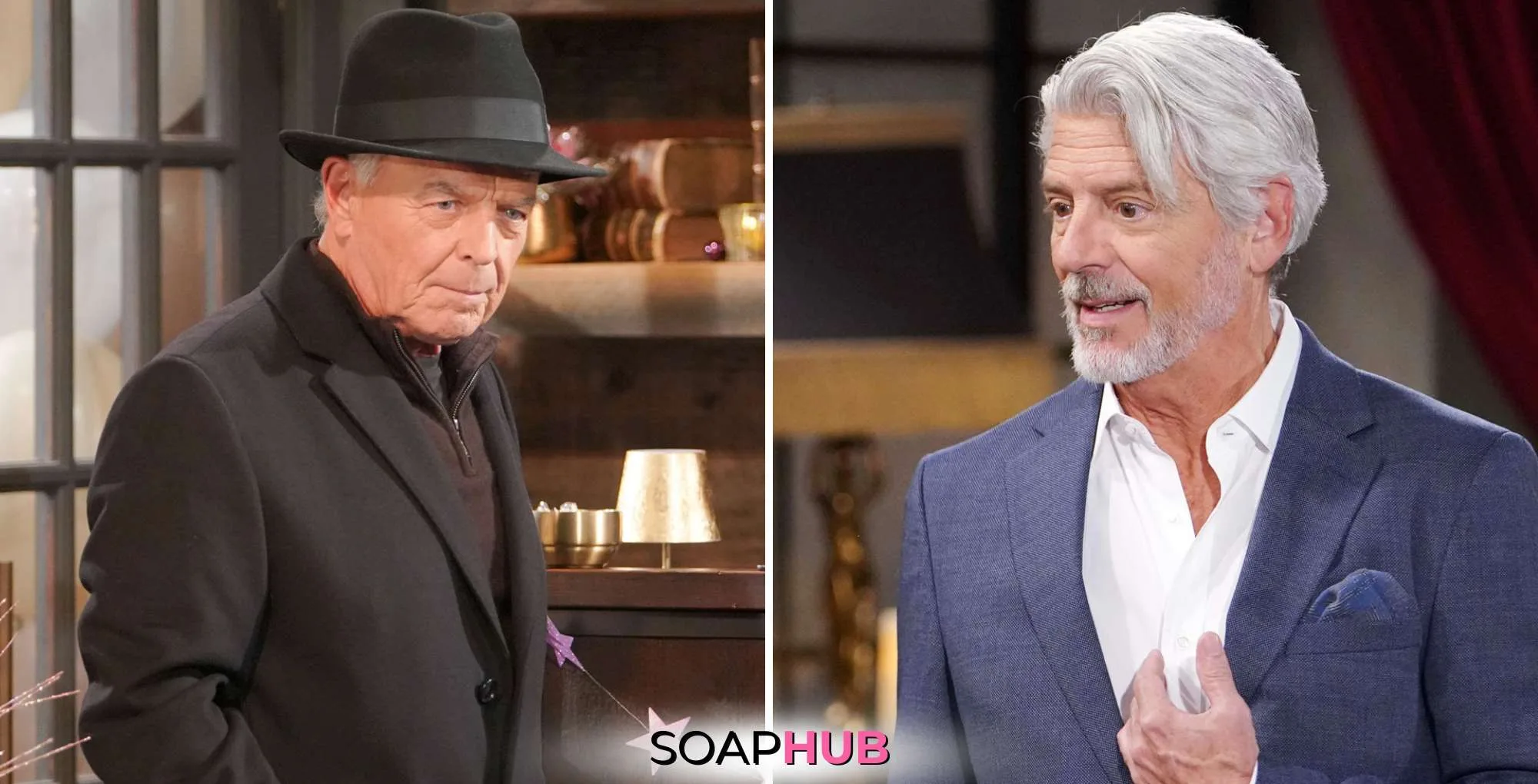 Young and the Restless Ian Ward and Alan with the SoapHub logo.
