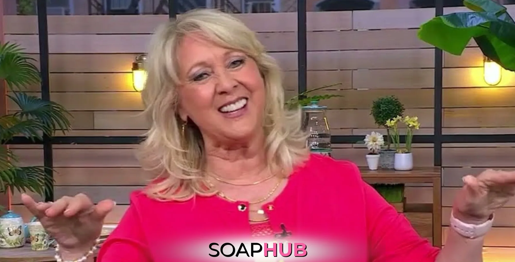 Mary Beth Roe's last day on QVC with the Soap Hub logo.