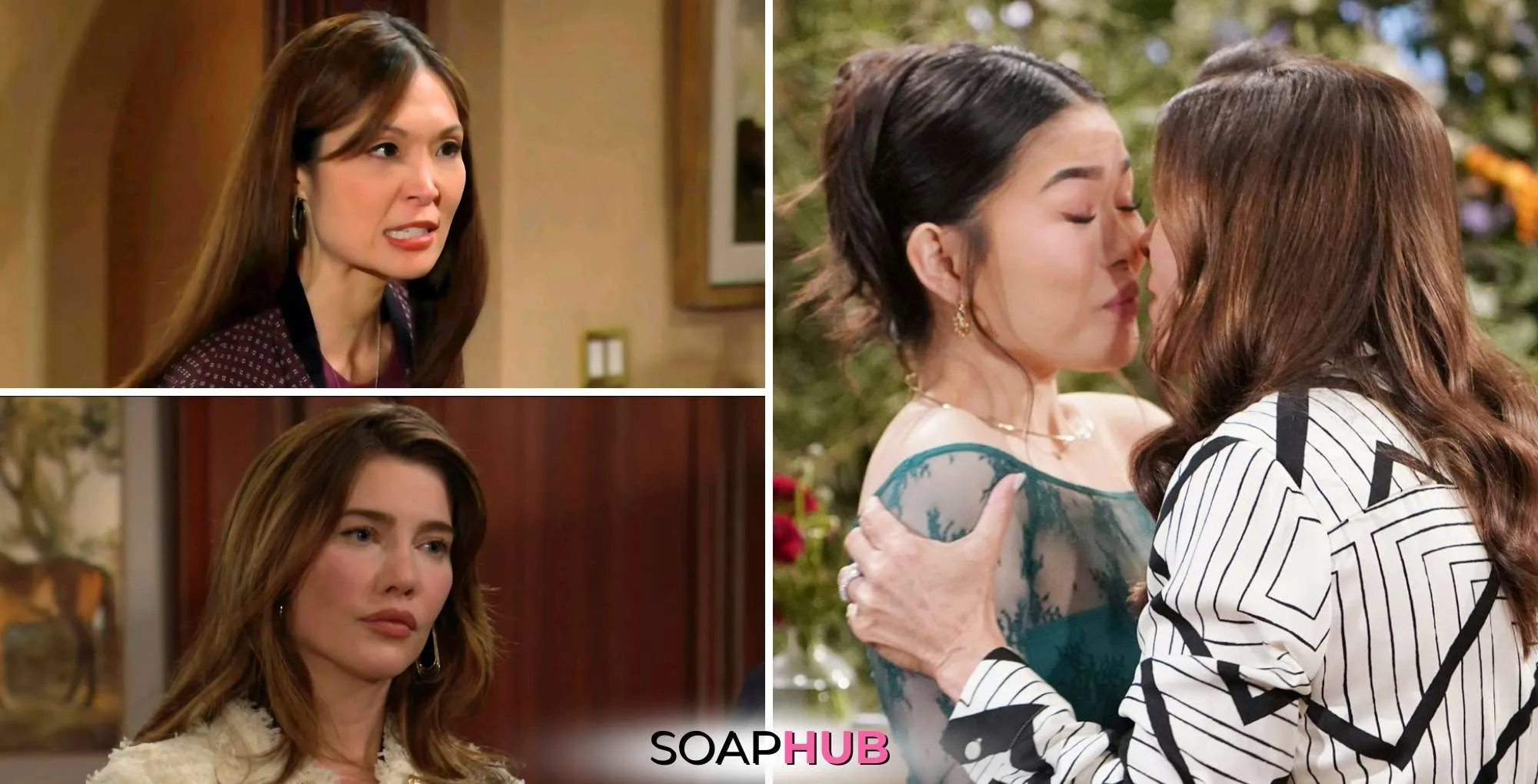 The Three Best Bold and the Beautiful Moments of the Week March 17 - 21 collage with the SoapHub logo.