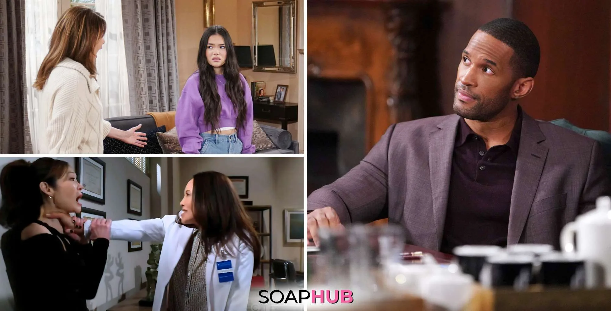 The Four Best B&B Moments of the Week March 10 - 14 collage with the SoapHub logo.