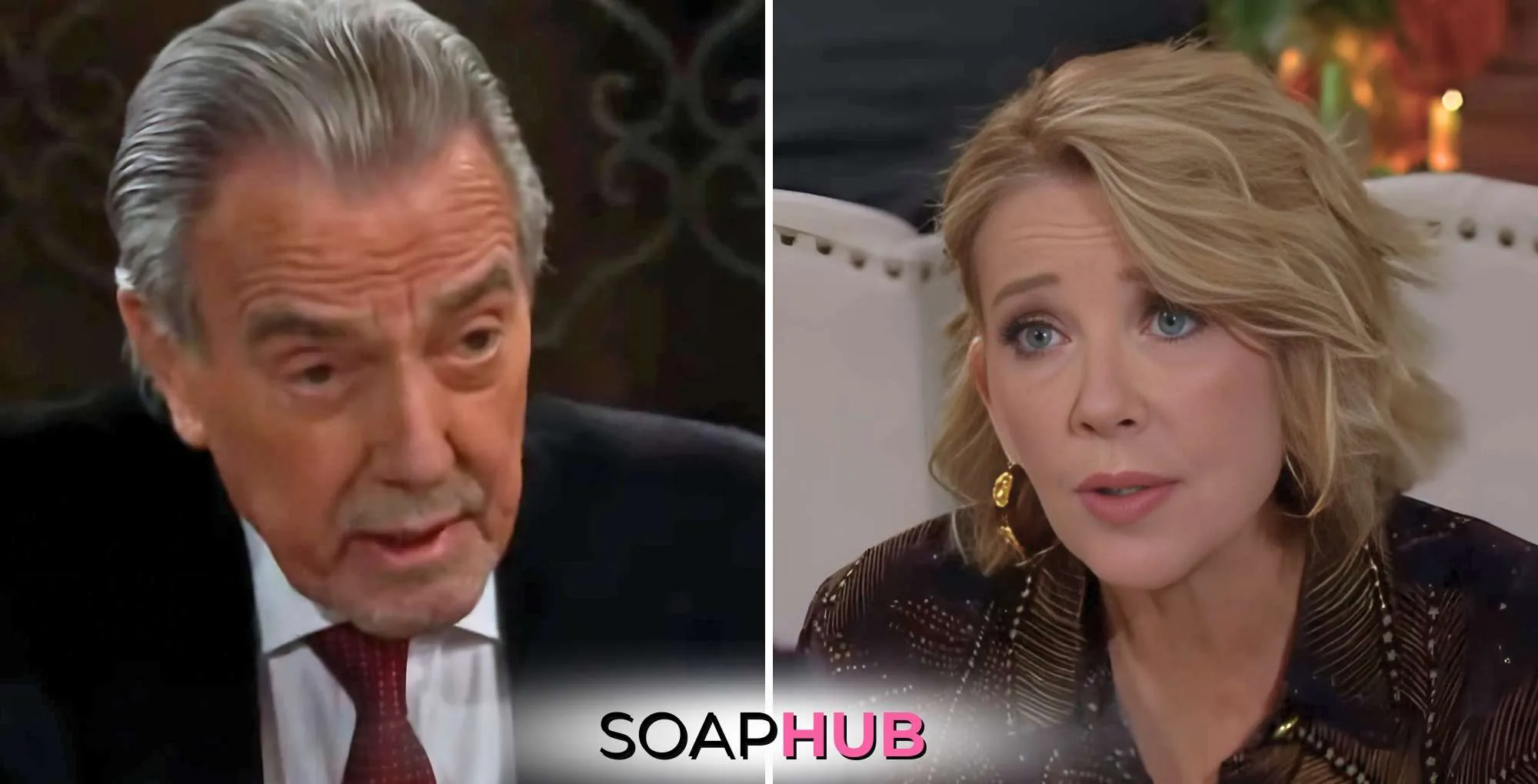 March 5 Young and the Restless Victor and Nikki with the Soap Hub logo.