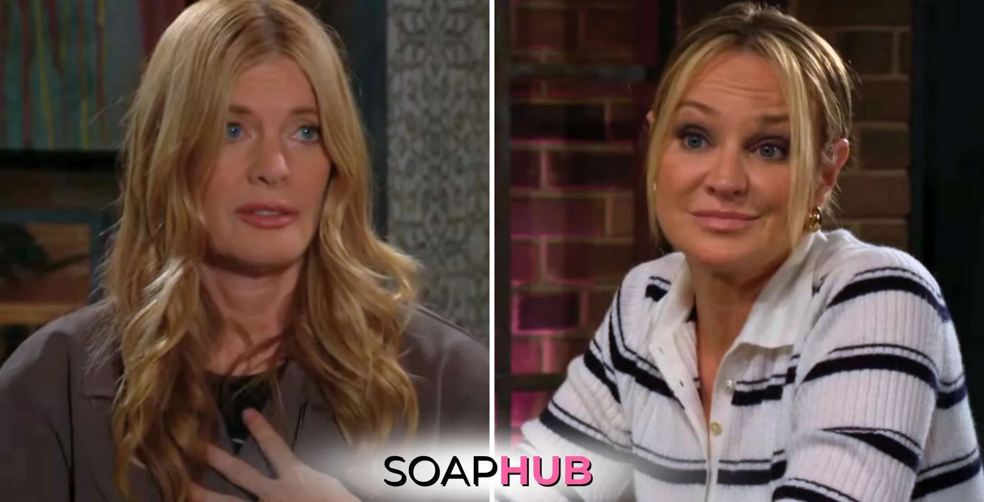 Young and the Restless Recap March 26 Phyllis and Sharon with the Soap Hub logo.