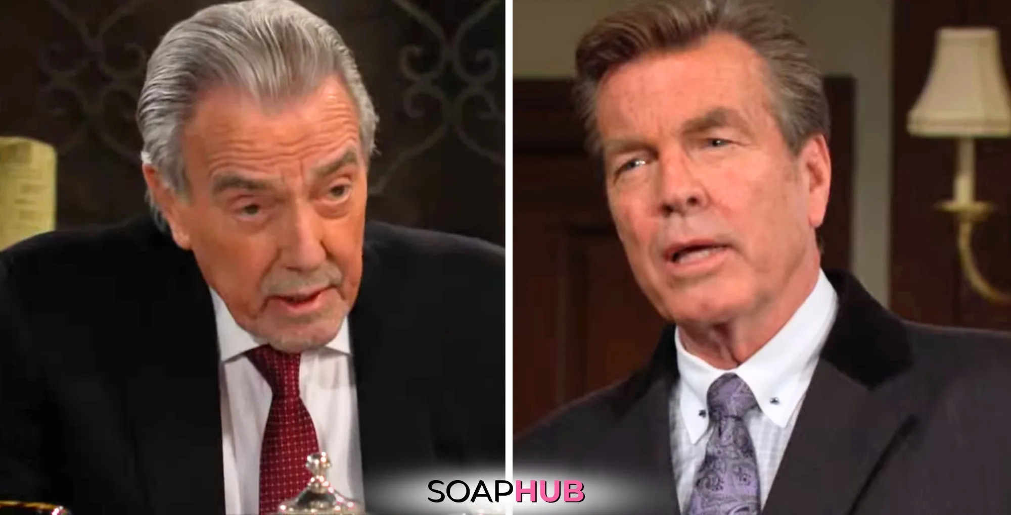 Young and Restless Spoilers March 7 Victor and Jack with the Soap Hub logo.