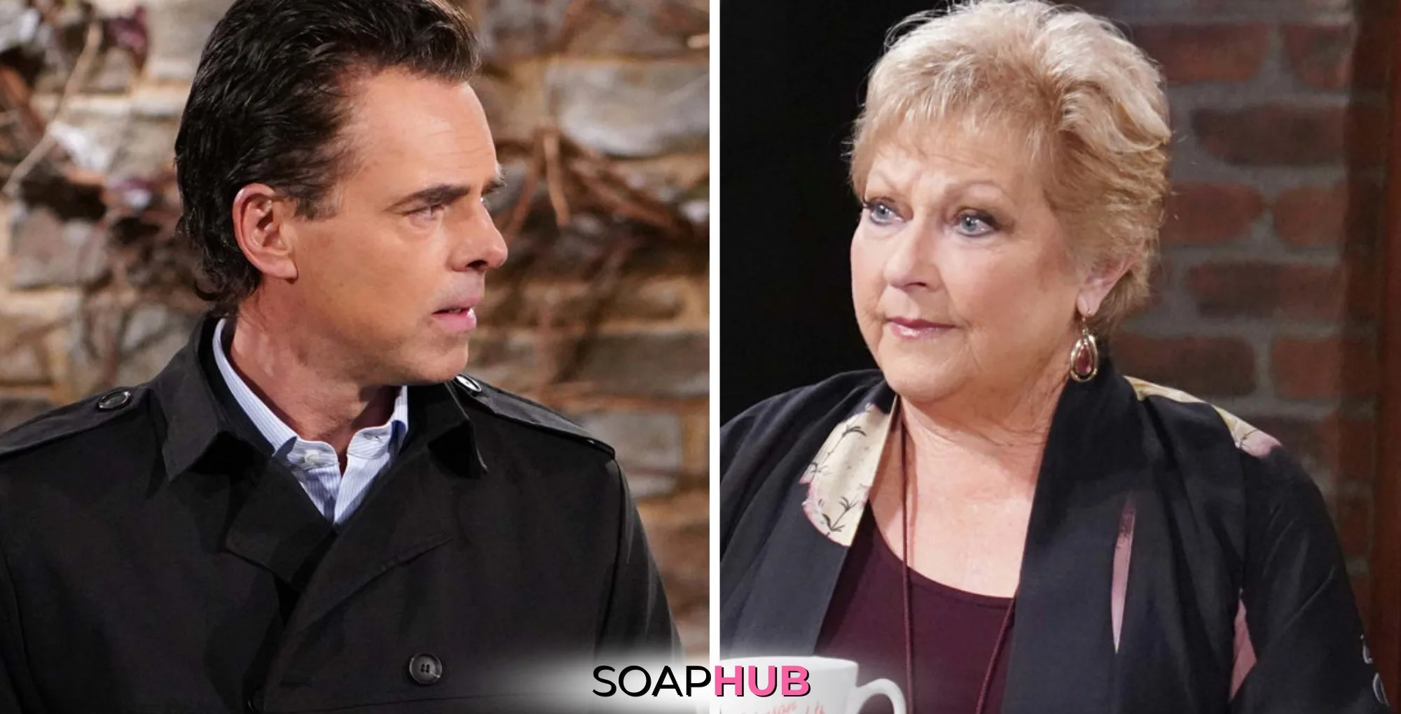 Young and the Restless Spoilers March 27 Billy and Traci with the Soap Hub logo.