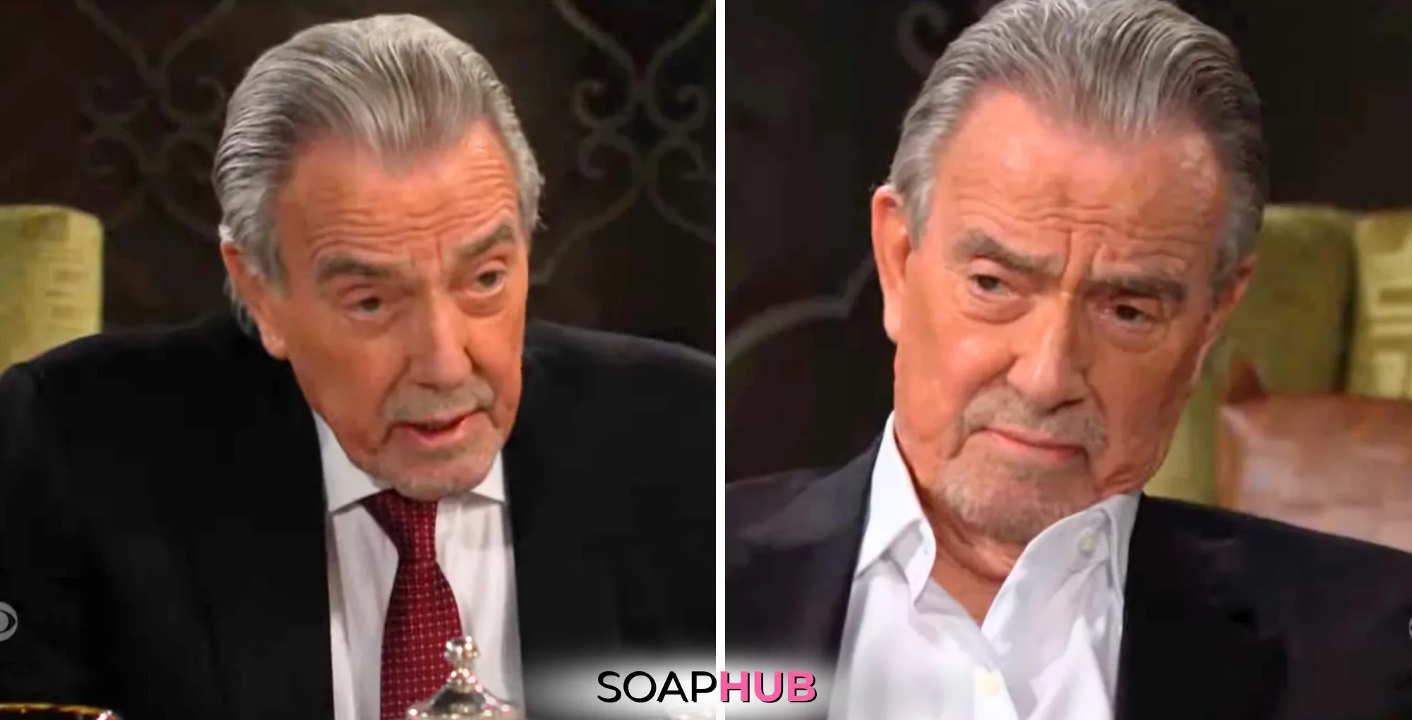 Young and Restless Spoilers March 28 Victor with the Soap Hub logo.