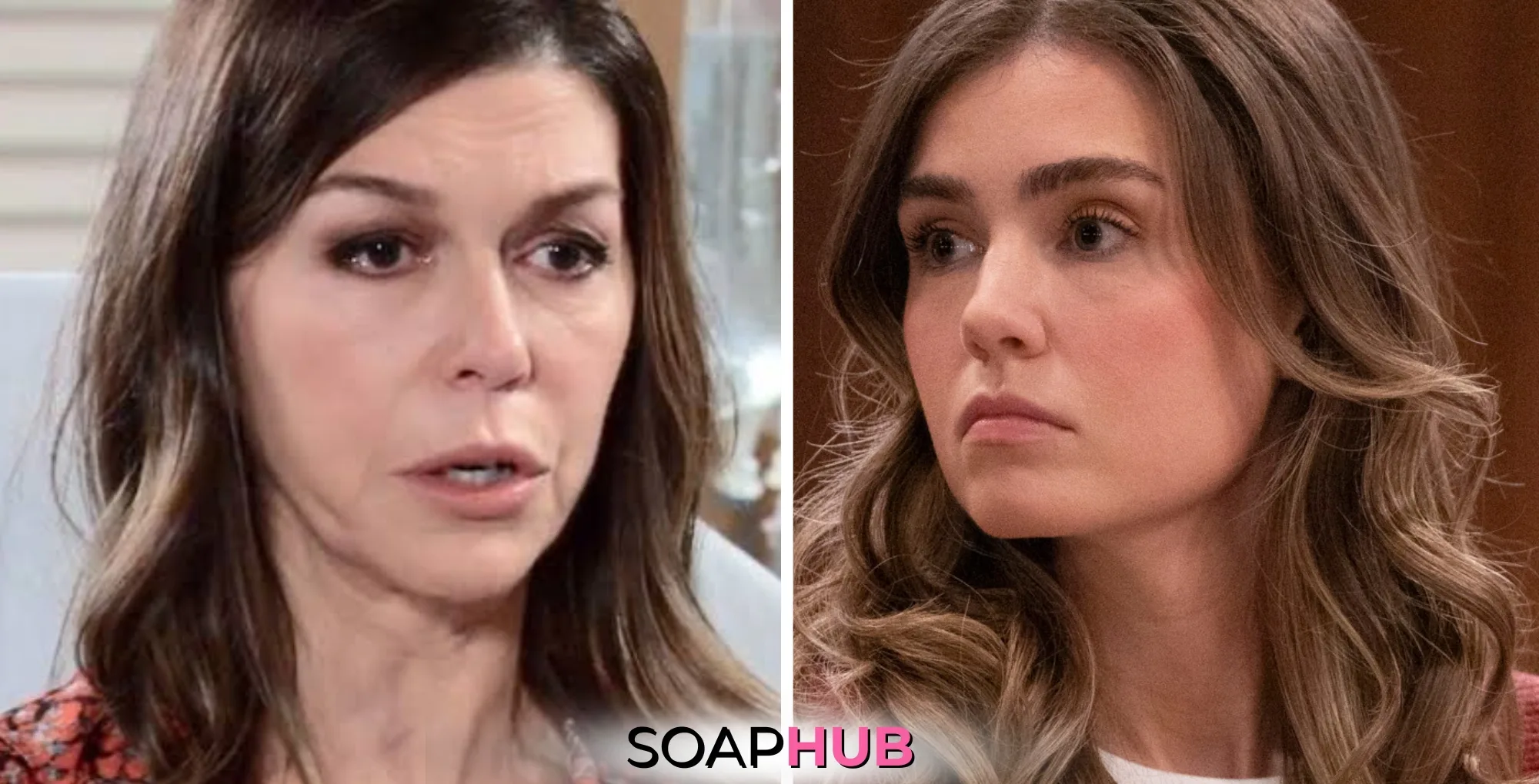 General Hospital's Anna and Emma with the Soap Hub logo across the bottom.